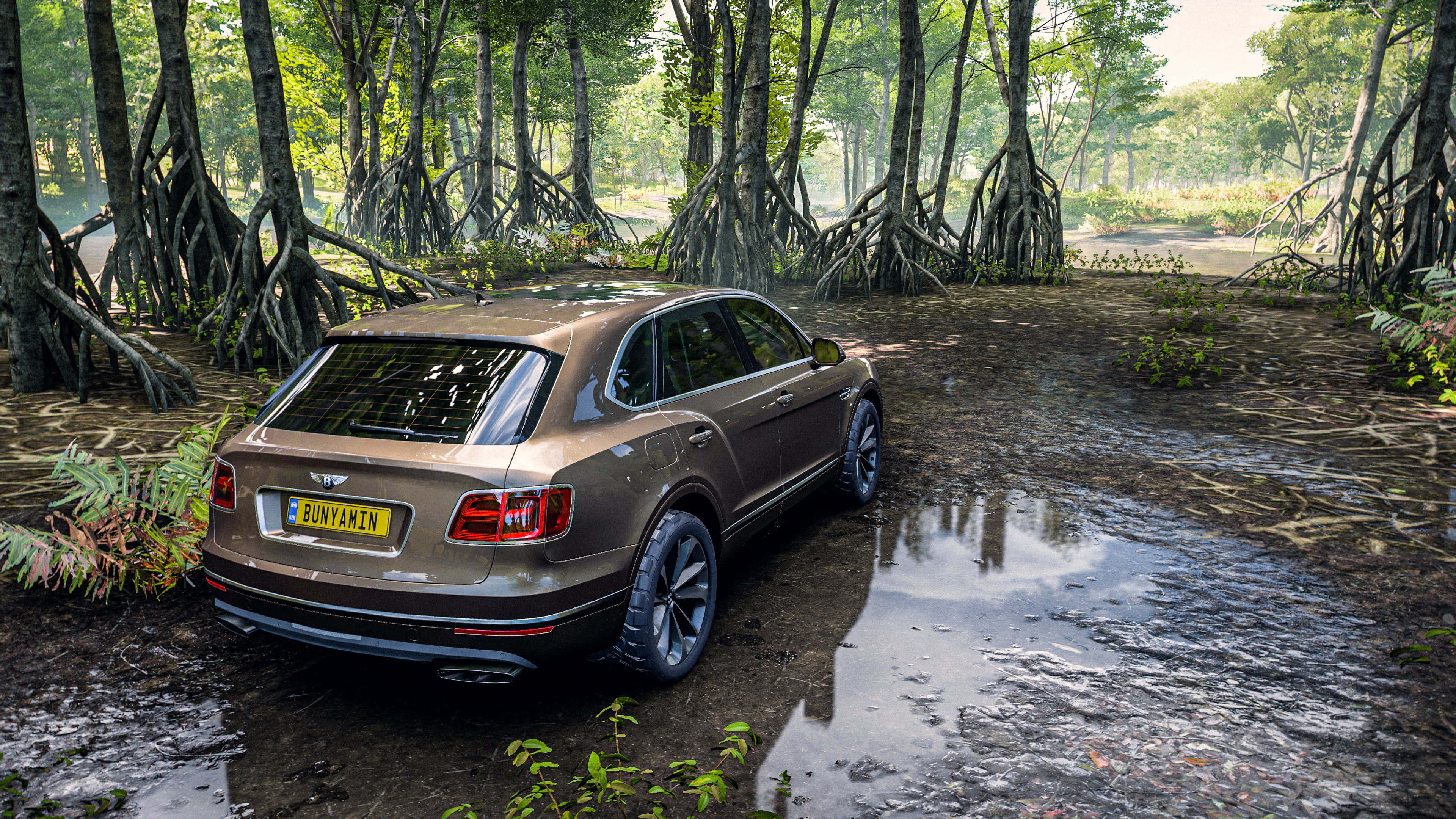 Forza Horizon 5, 4K, bronze Bentley Bentayga SUV, 4K Desktop Wallpaper