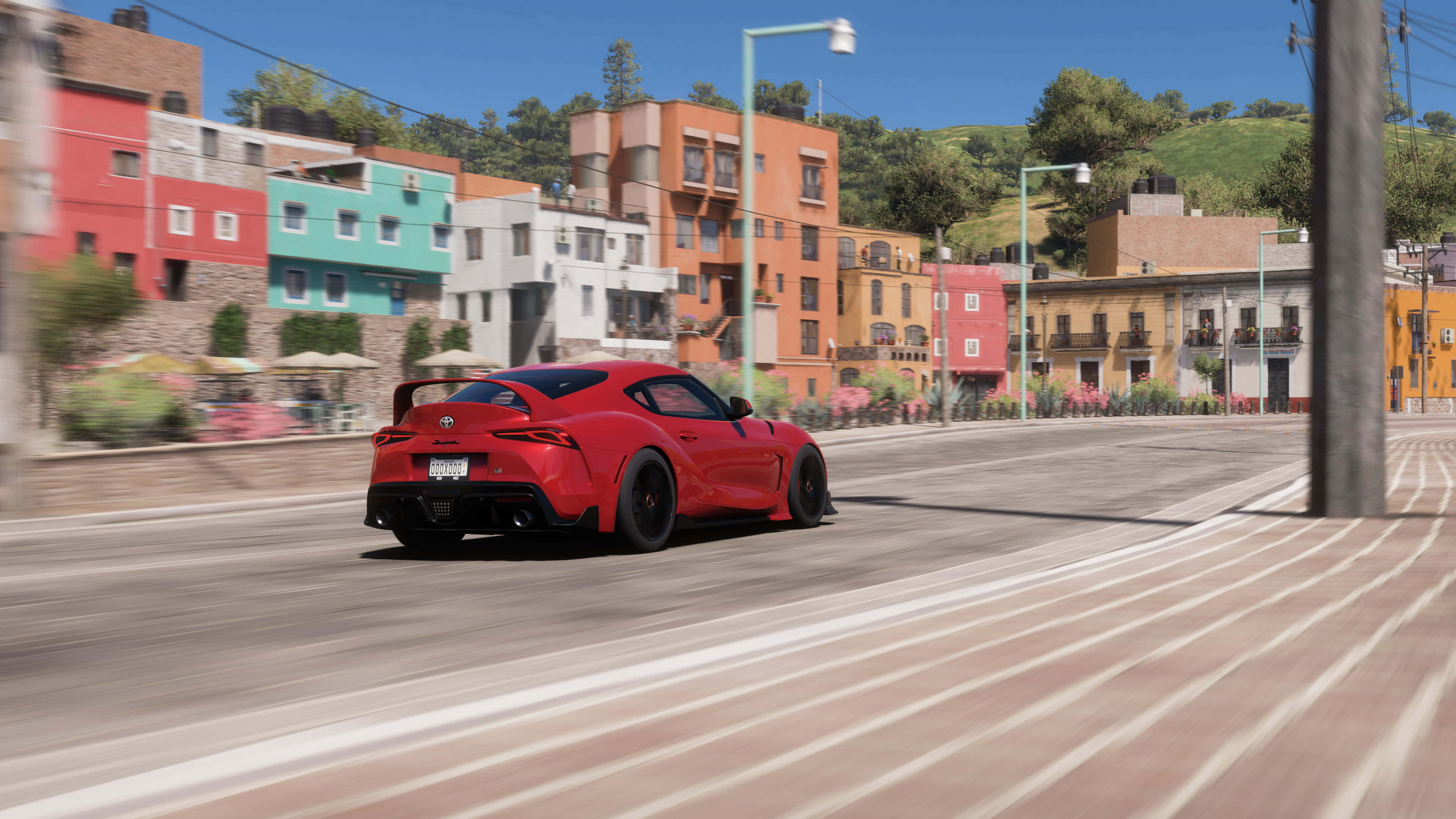 Forza Horizon 5, 4K, vibrant red sports car, 4K Desktop Wallpaper