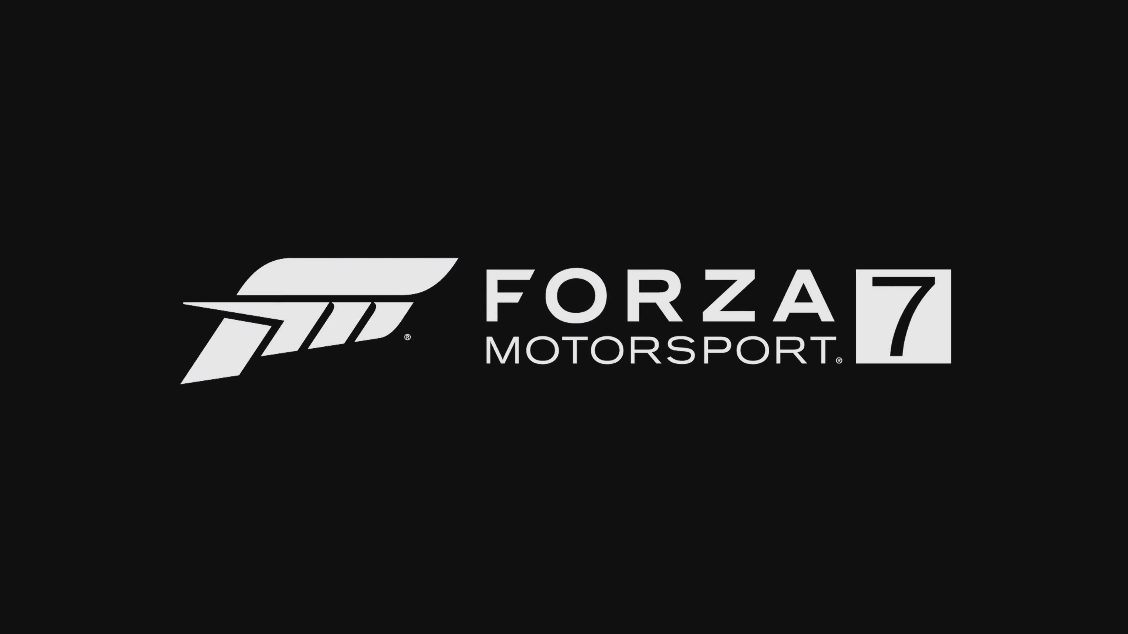 Forza Motorsport 7, white, black background, 4K Desktop Wallpaper