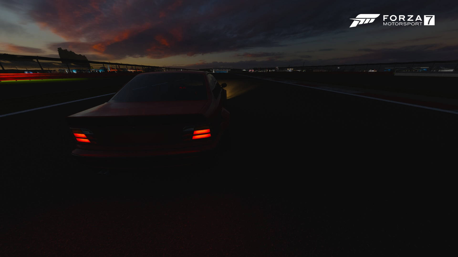 Forza Motorsport 7, dark race track, red sports car, Full HD Desktop Wallpaper