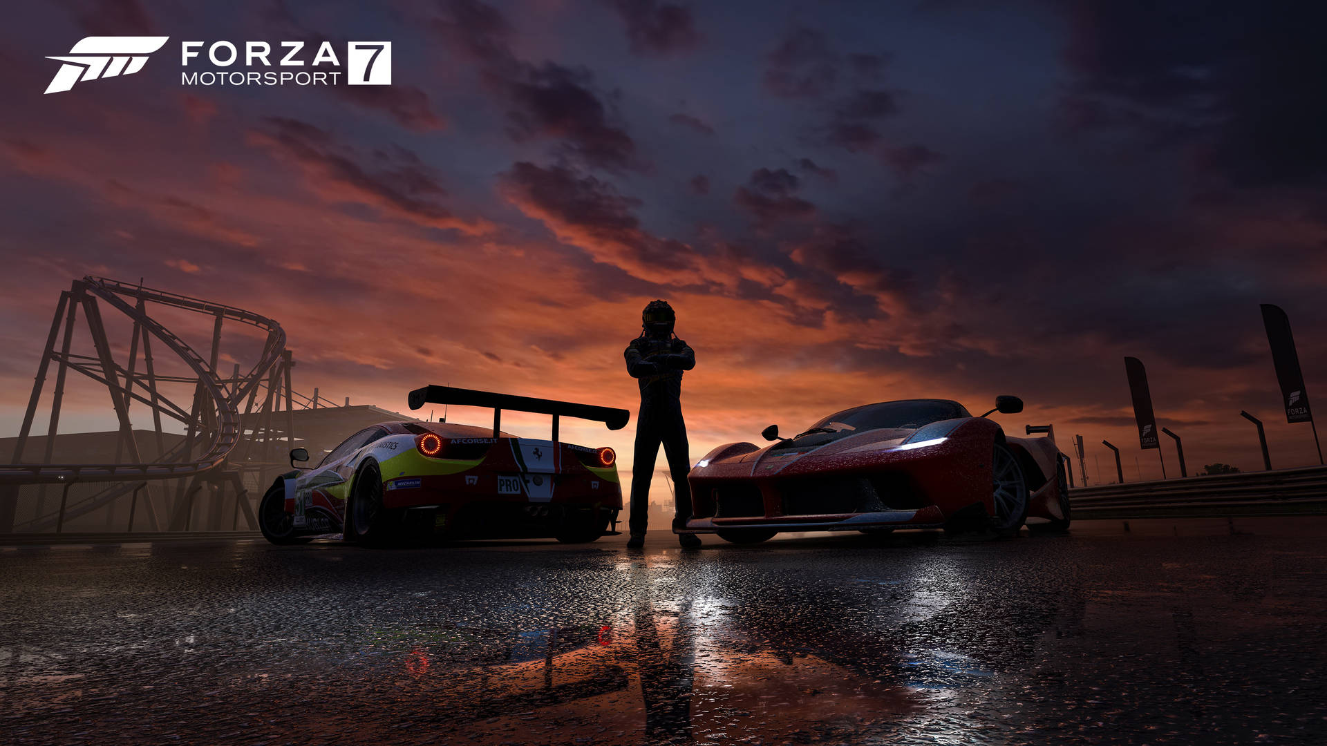 Forza Motorsport 7, race car driver, high-performance sports cars, Full HD Desktop Wallpaper
