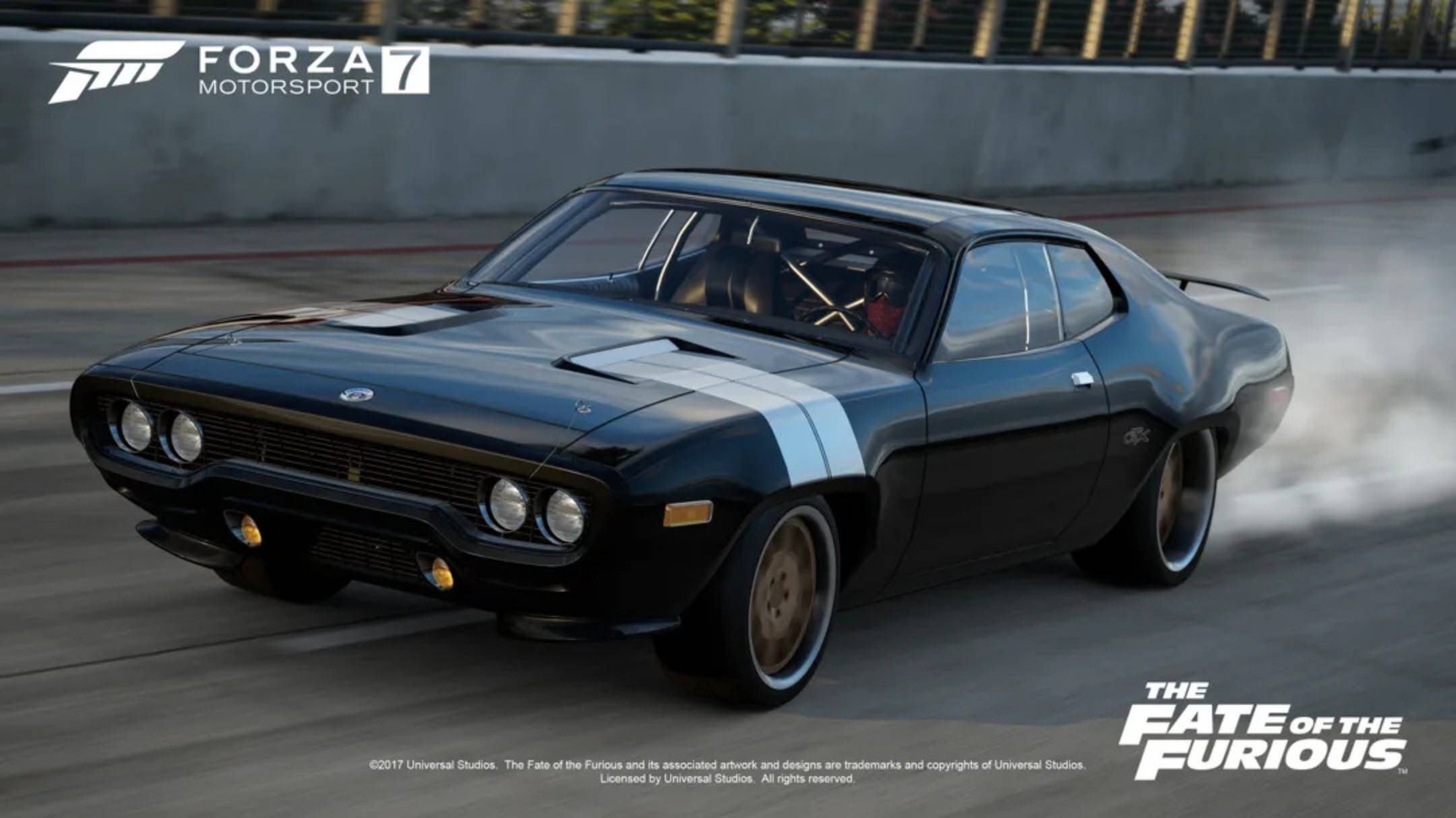 Forza Motorsport 7, 1971 Plymouth GTX, black, Full HD Desktop Wallpaper
