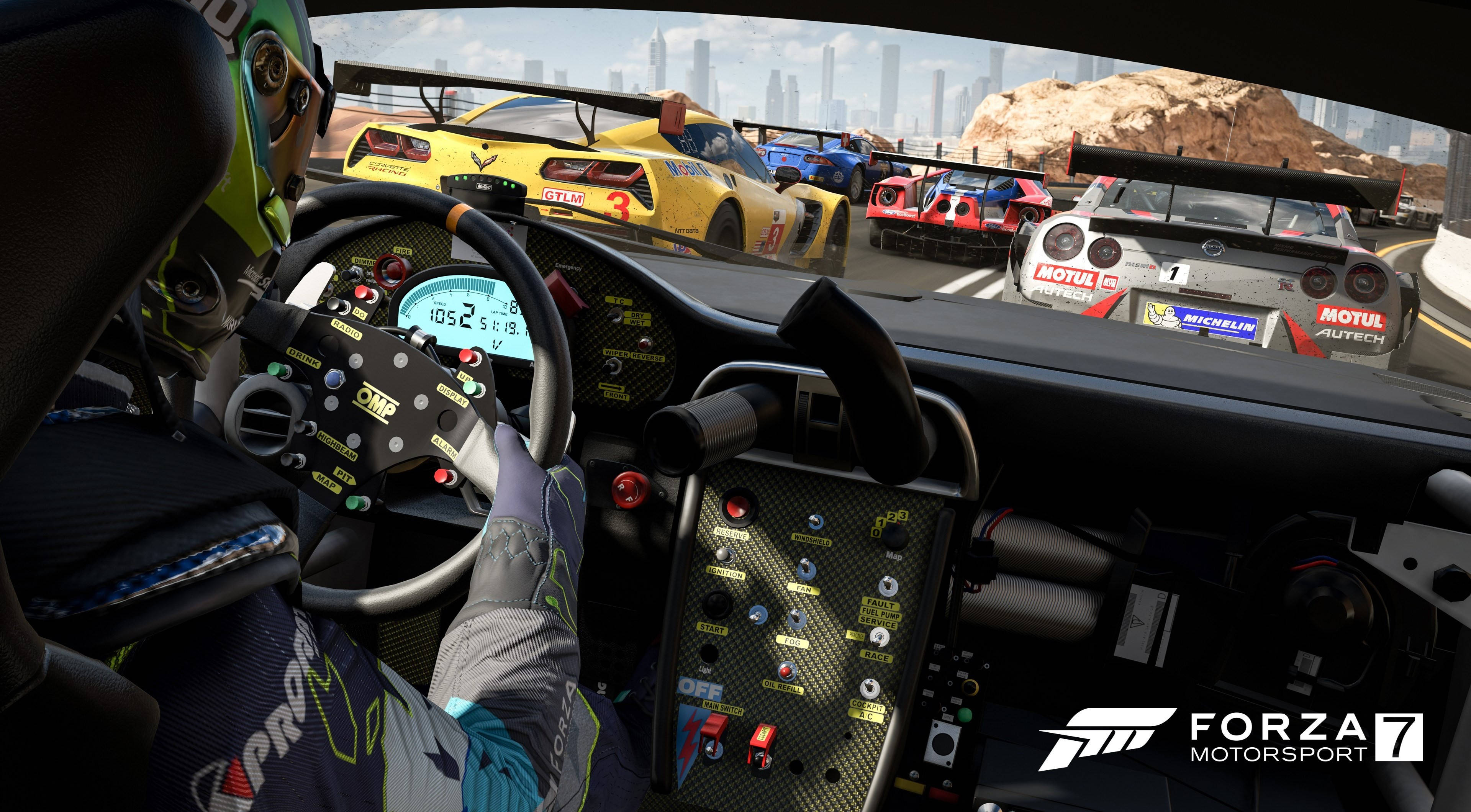 Forza Motorsport 7, racer POV, cockpit, 4K Desktop Wallpaper