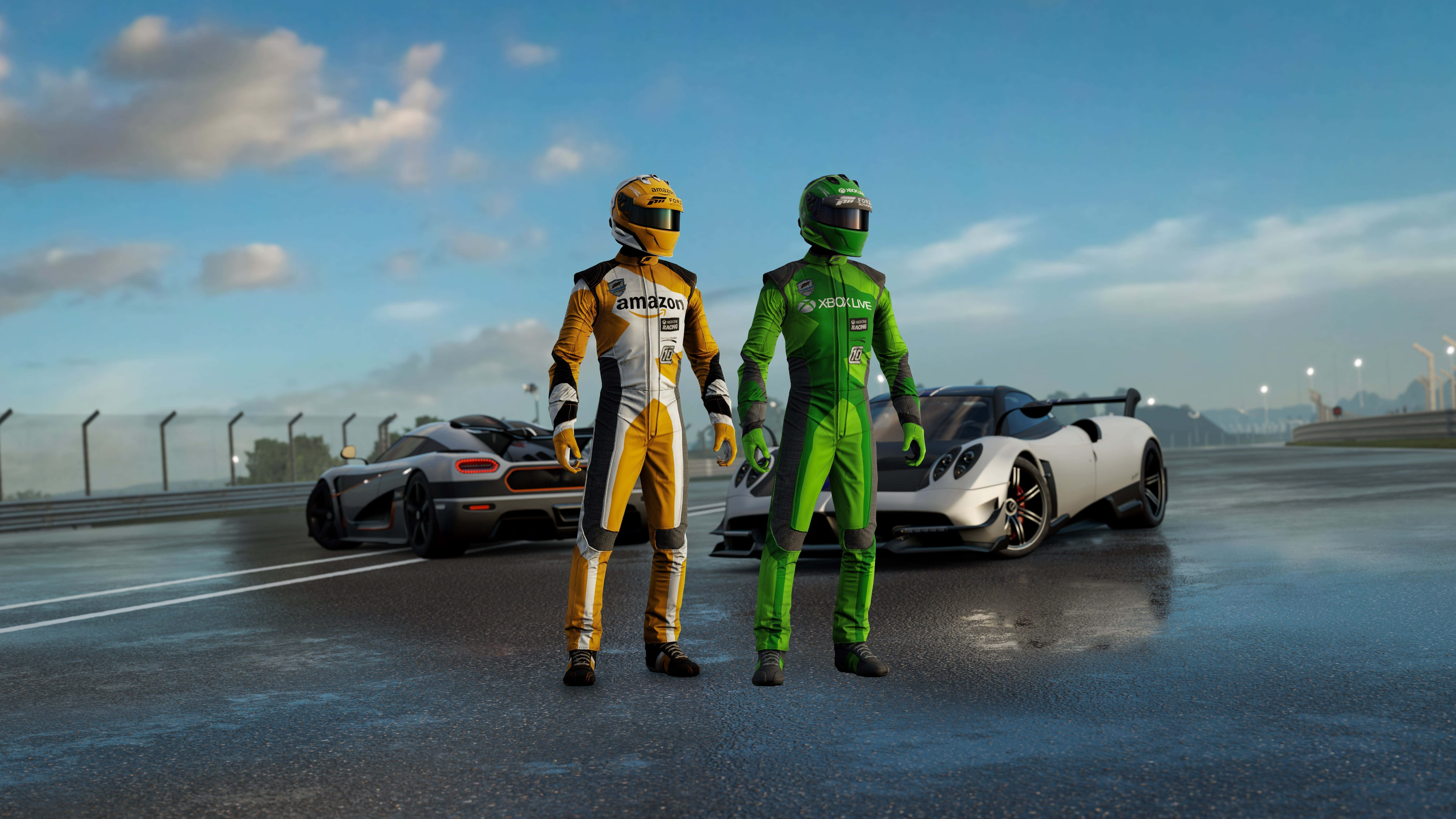 Forza, hypercars, wet racetrack, 8K Desktop Wallpaper