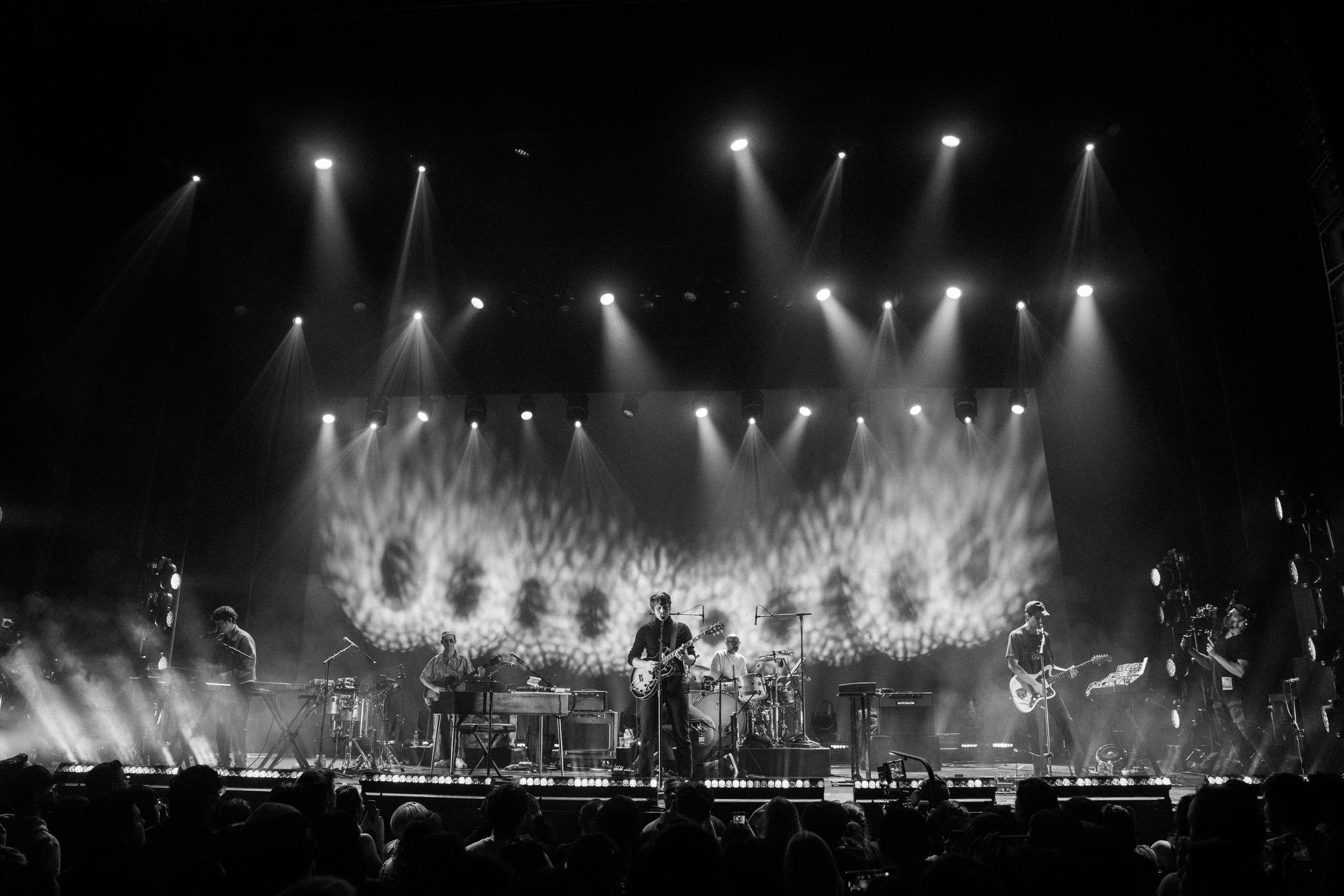 Foster the people, live on stage, dramatic spotlights, Full HD Desktop Wallpaper