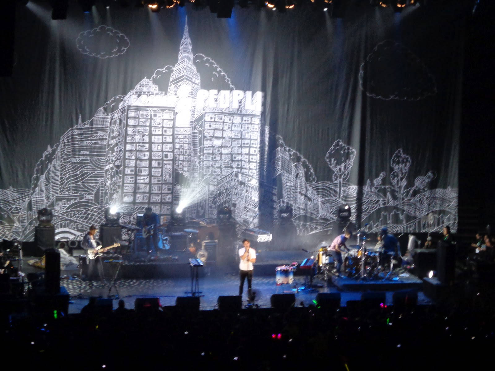 Foster the People, concert stage, spotlights, HD Desktop Wallpaper