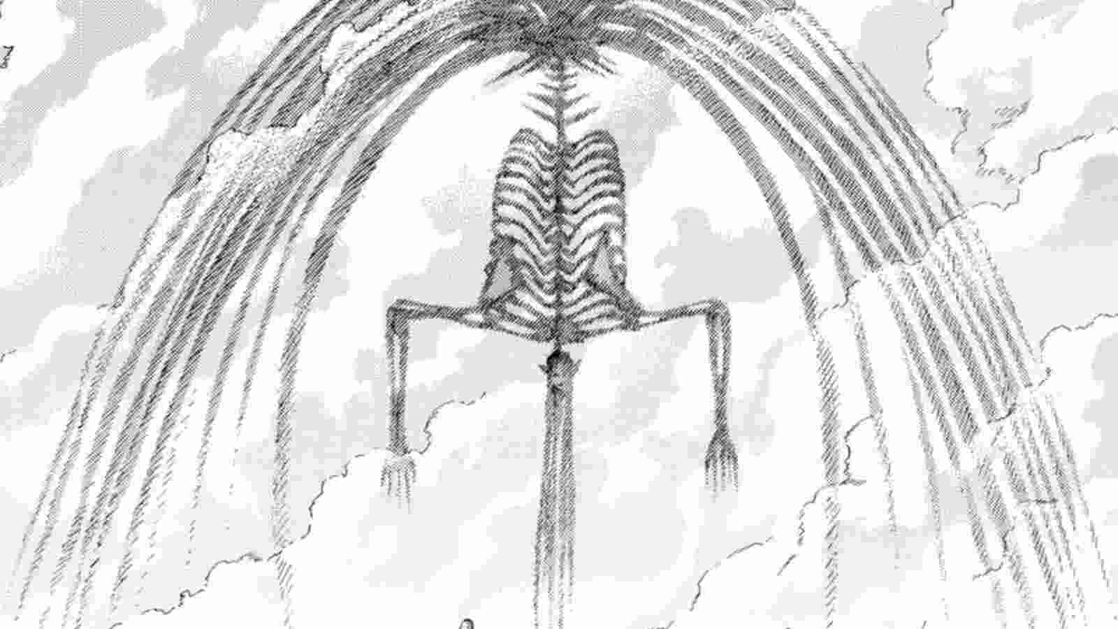 Founding Titan, skeletal humanoid figure, elongated limbs, HD Desktop Wallpaper