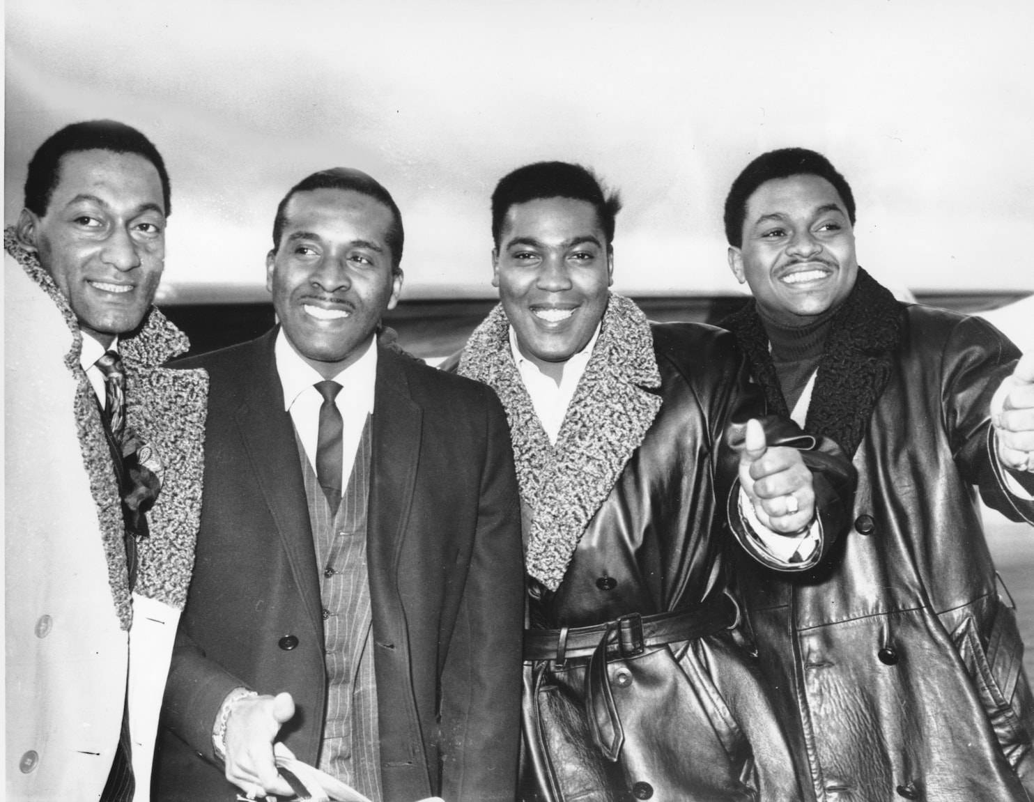Four Tops, 1966, black and white photo, HD Desktop Wallpaper