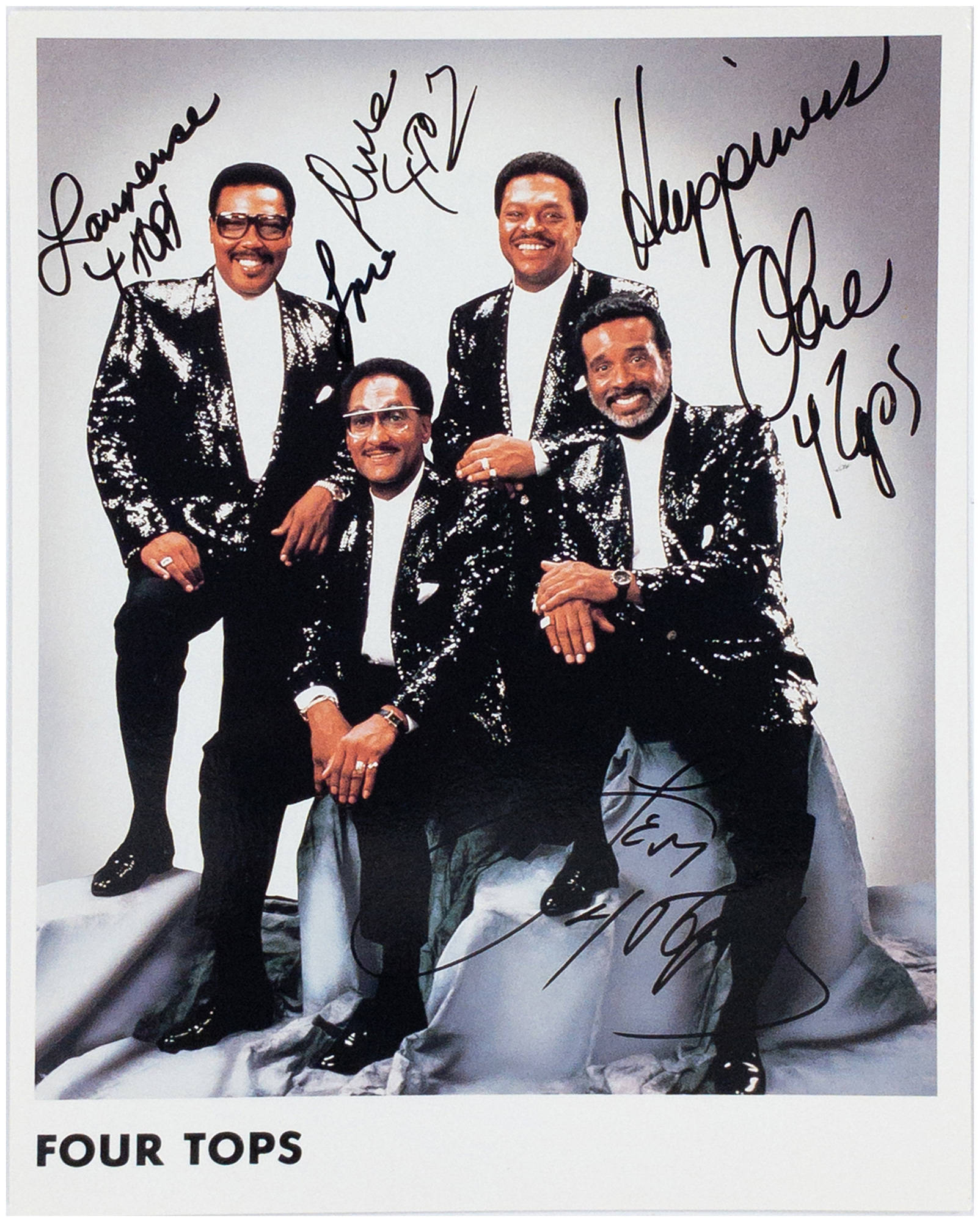 Four Tops, glittering black jackets, draped silver set, Full HD Phone Wallpaper
