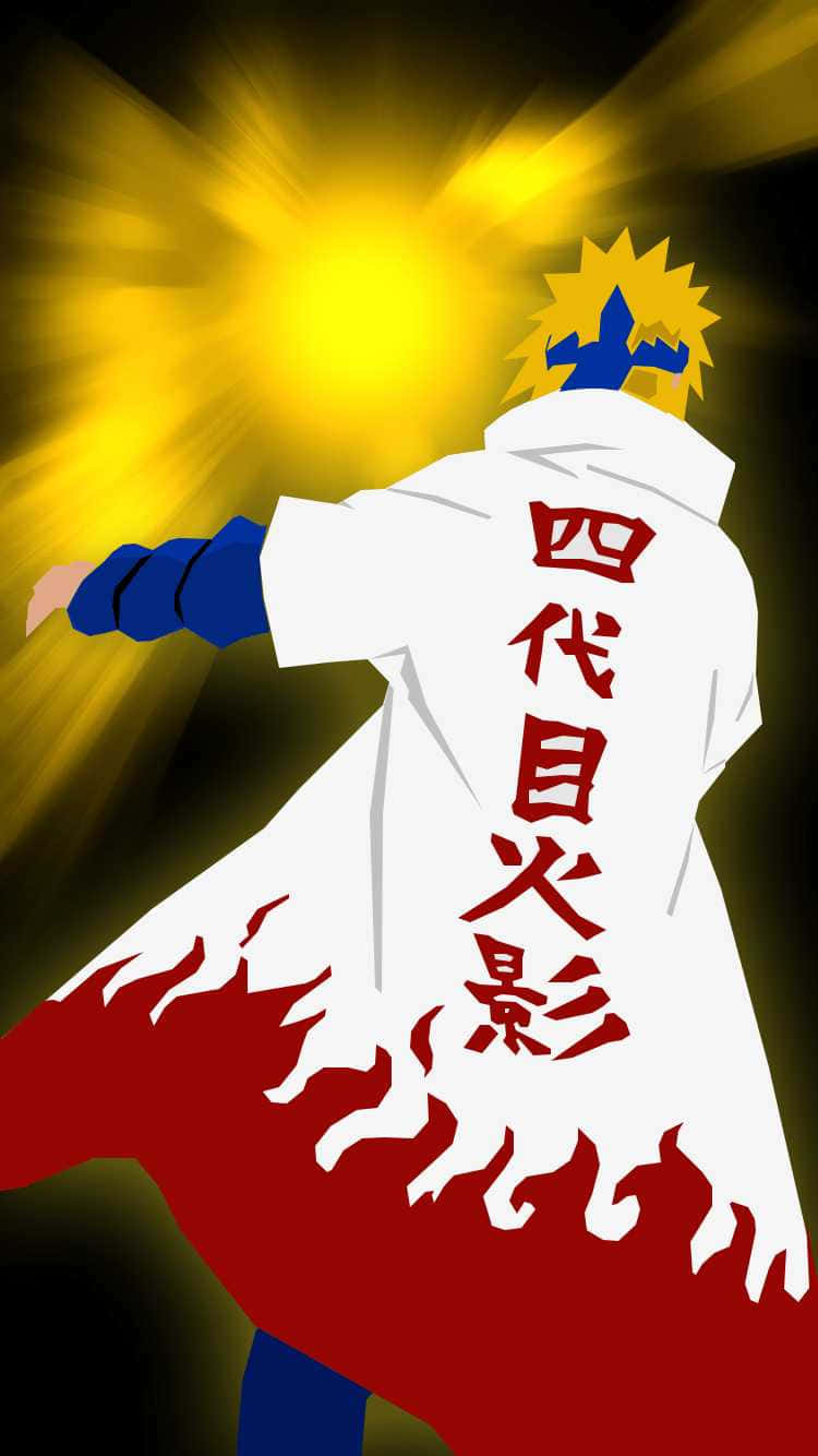 Fourth Hokage, white cloak, red kanji, HD Phone Wallpaper