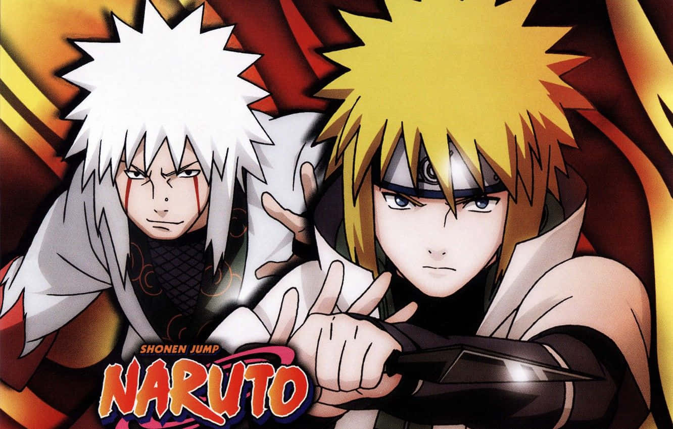 Fourth Hokage, spiky hair, fiery orange and red background, HD Desktop Wallpaper
