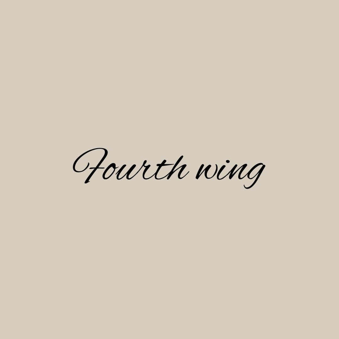 Fourth Wing, black cursive, beige background, SD Desktop Wallpaper