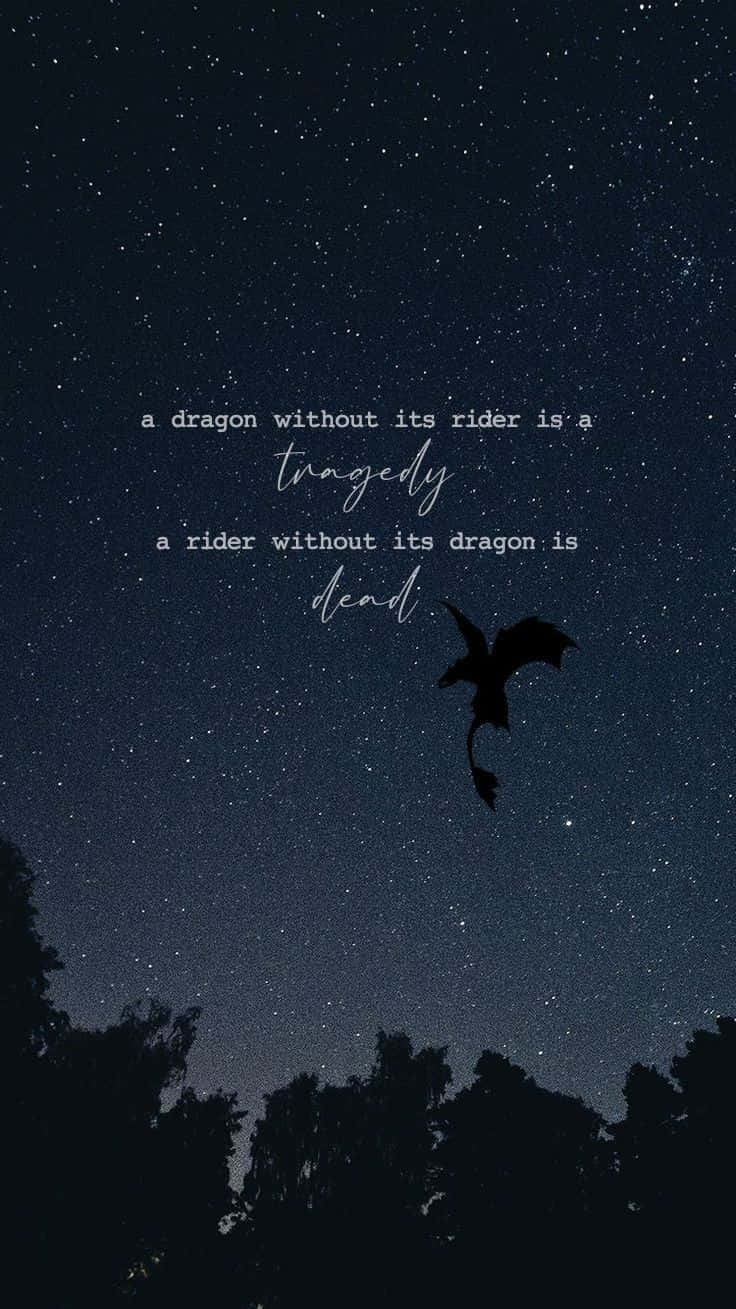 dragon rider, bond quote, night sky, HD Phone Wallpaper