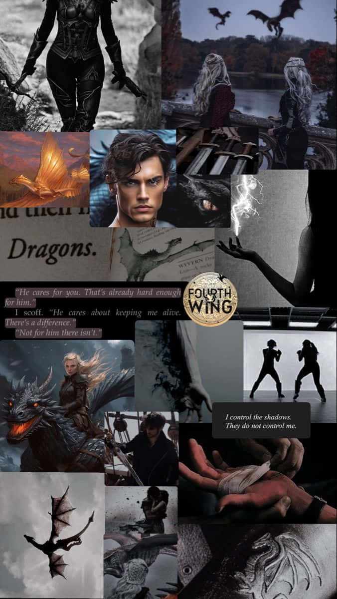 Fourth Wing, dragons, warriors, SD Phone Wallpaper
