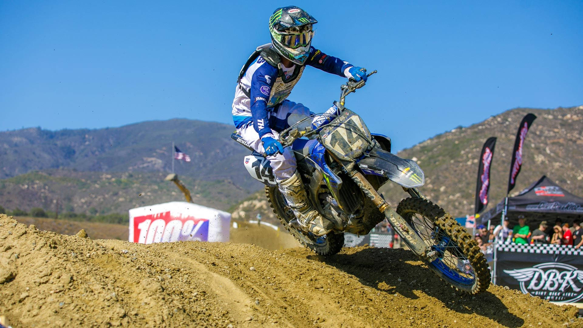 Fox Dirt Bike, dirt track, motocross rider, Full HD Desktop Wallpaper