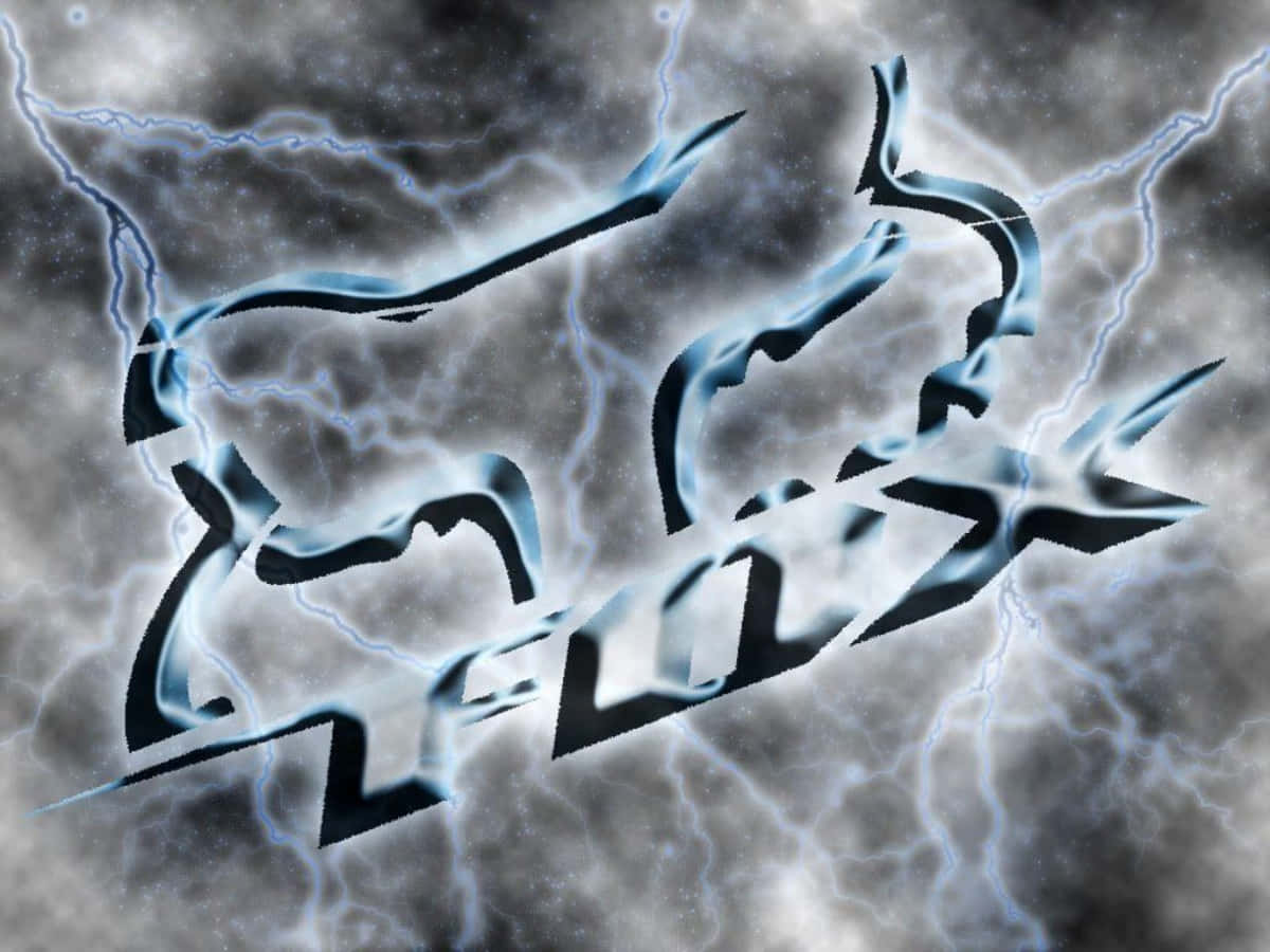 Fox Racing, lightning font, electric blue lightning, SD Desktop Wallpaper