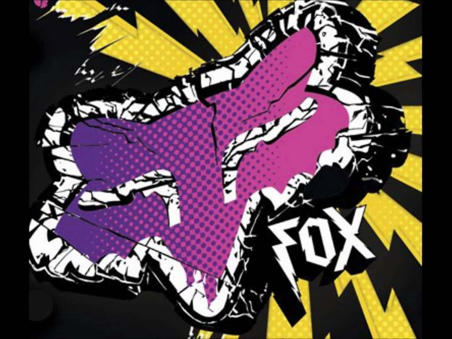Fox Racing, purple to violet gradient, white cracks, HD Desktop Wallpaper