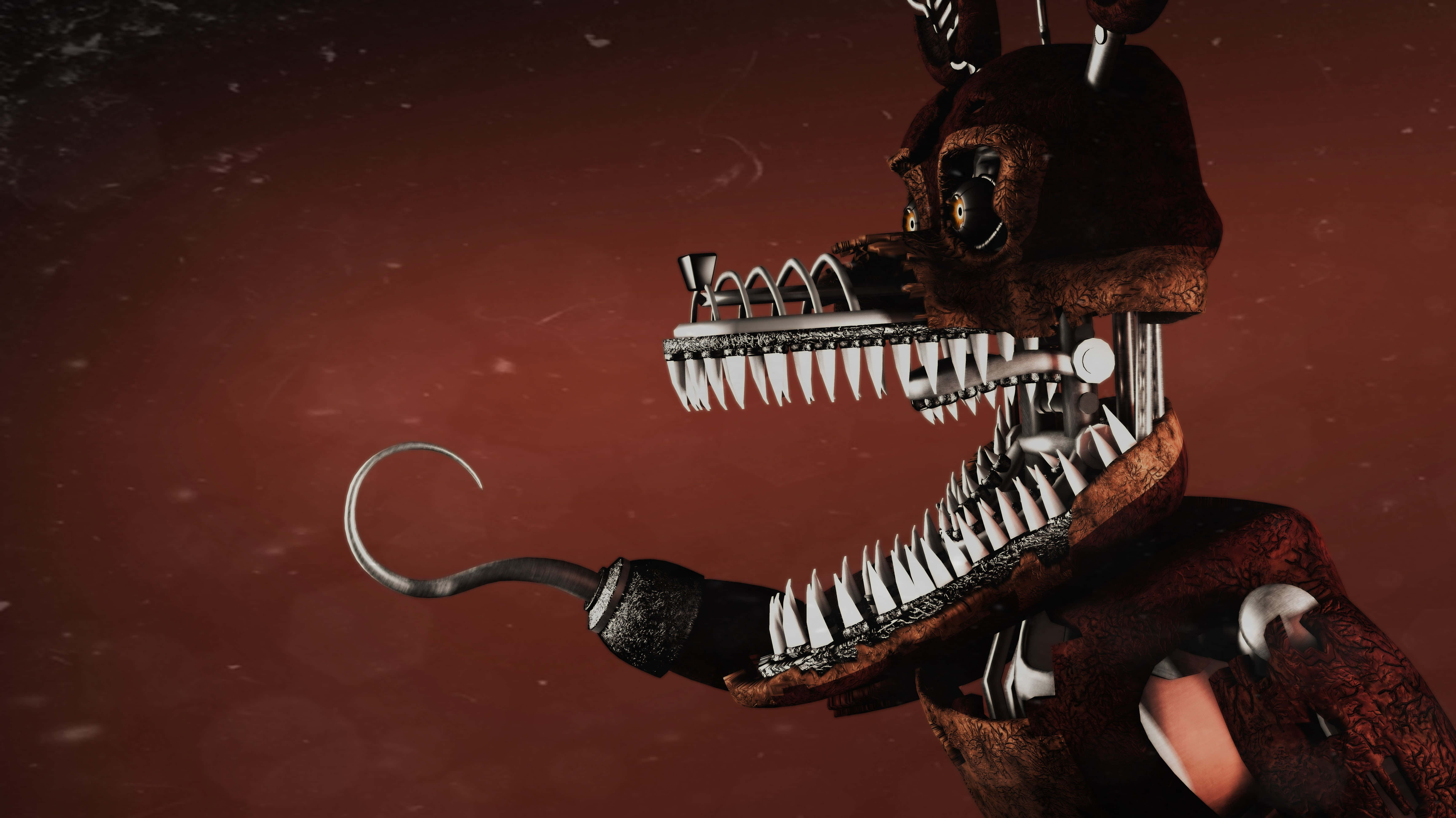 Foxy The Pirate, animatronic bear, sharp teeth, 5K Desktop Wallpaper