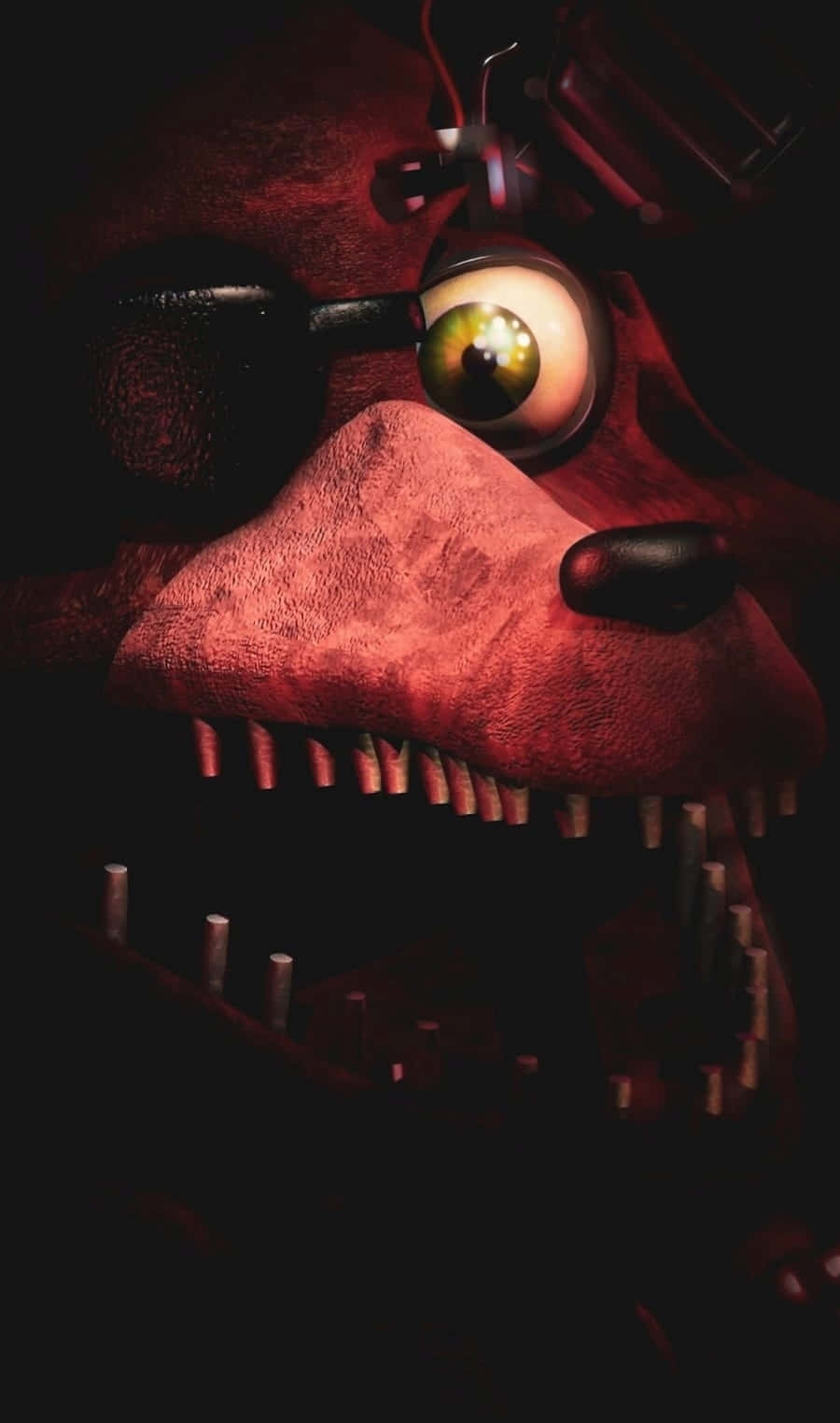 Foxy The Pirate, red animatronic bear, glowing eye, HD Phone Wallpaper