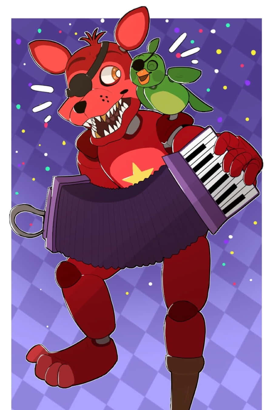 Foxy The Pirate, red animatronic fox, eyepatch, HD Phone Wallpaper