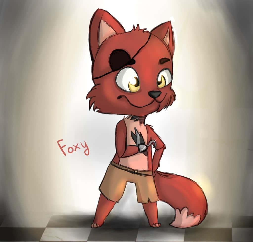 Foxy The Pirate, red fox, eyepatch, SD Desktop Wallpaper