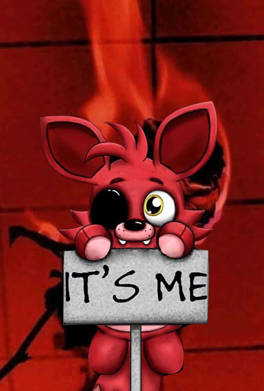 Cute Foxy, red animatronic fox, one eye missing, HD Phone Wallpaper