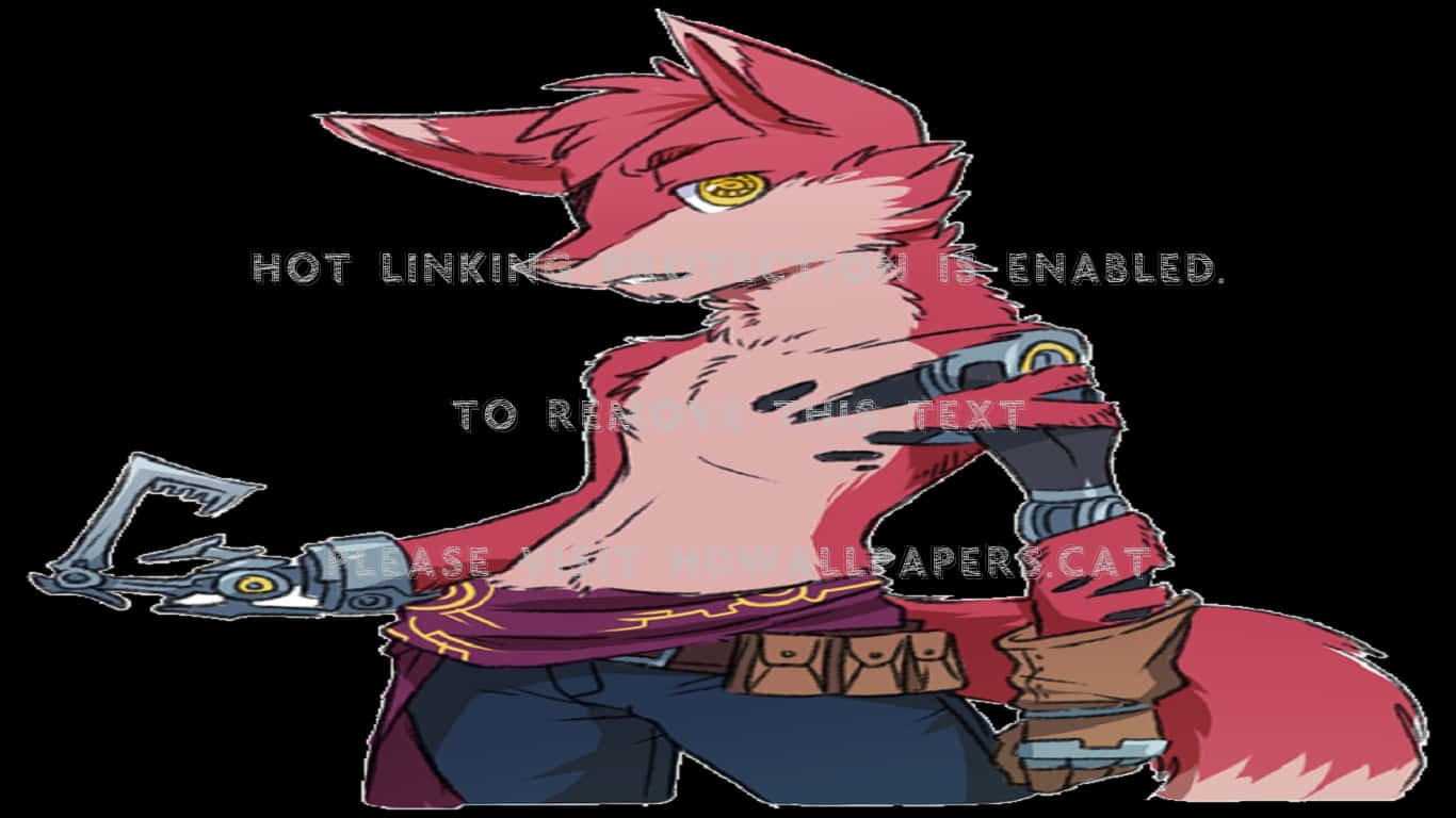 Foxy, red-furred anthropomorphic fox, mechanical arm, HD Desktop Wallpaper