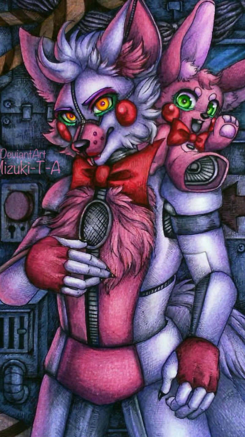 Foxy, microwave, glowing eyes, HD Phone Wallpaper