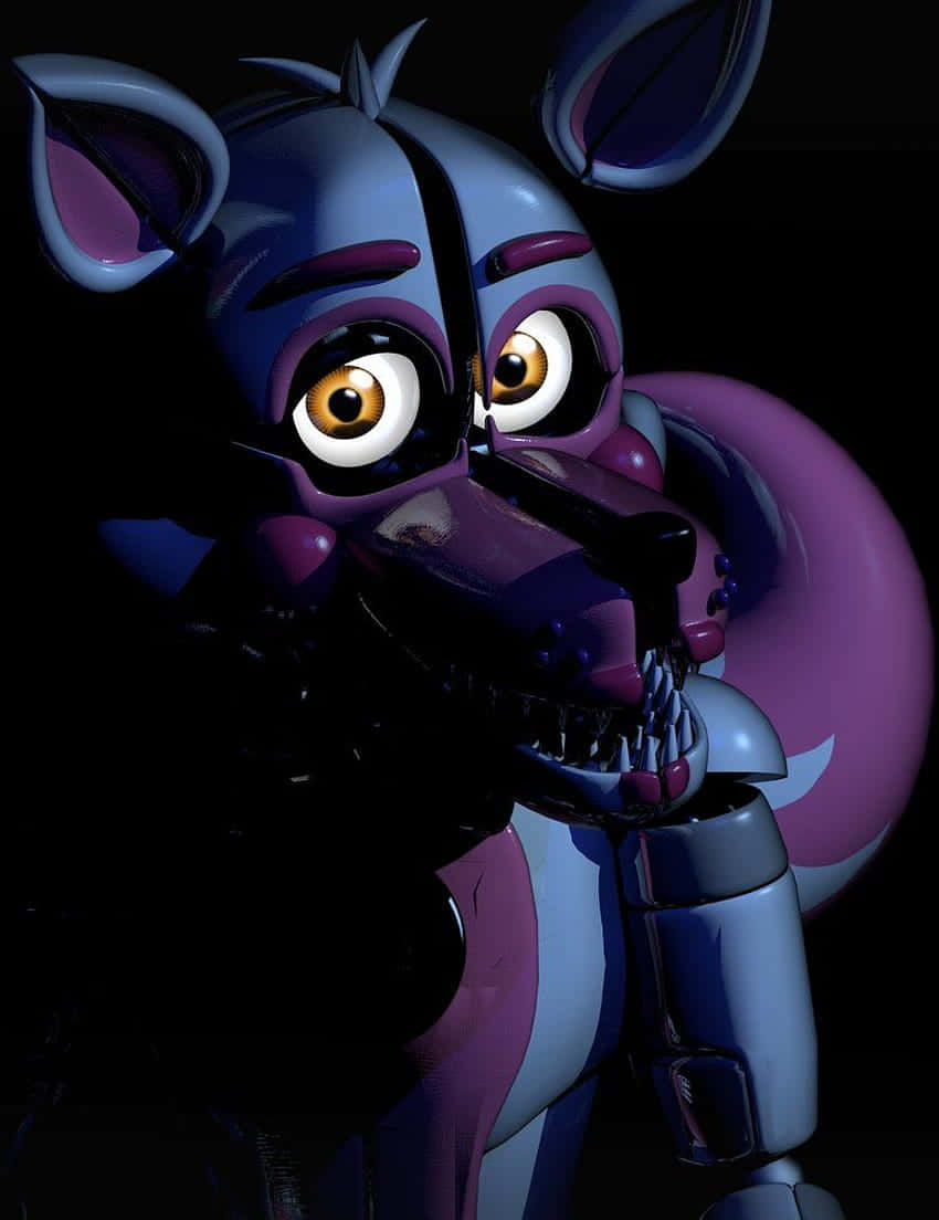 Foxy, mystical adventure, purple animatronic fox, SD Phone Wallpaper