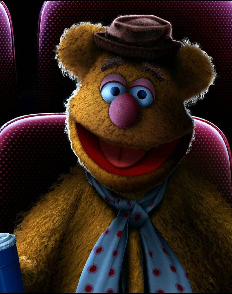 Fozzie Bear, blue tie, brown hat, SD Phone Wallpaper