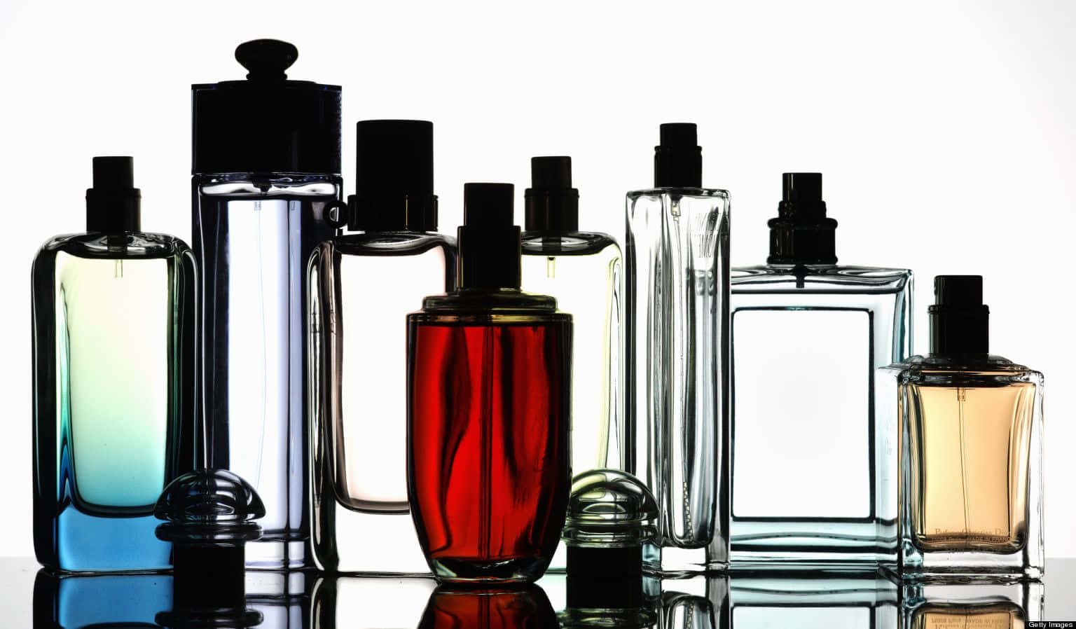 fragrance, perfume bottles, colored liquids, HD Desktop Wallpaper