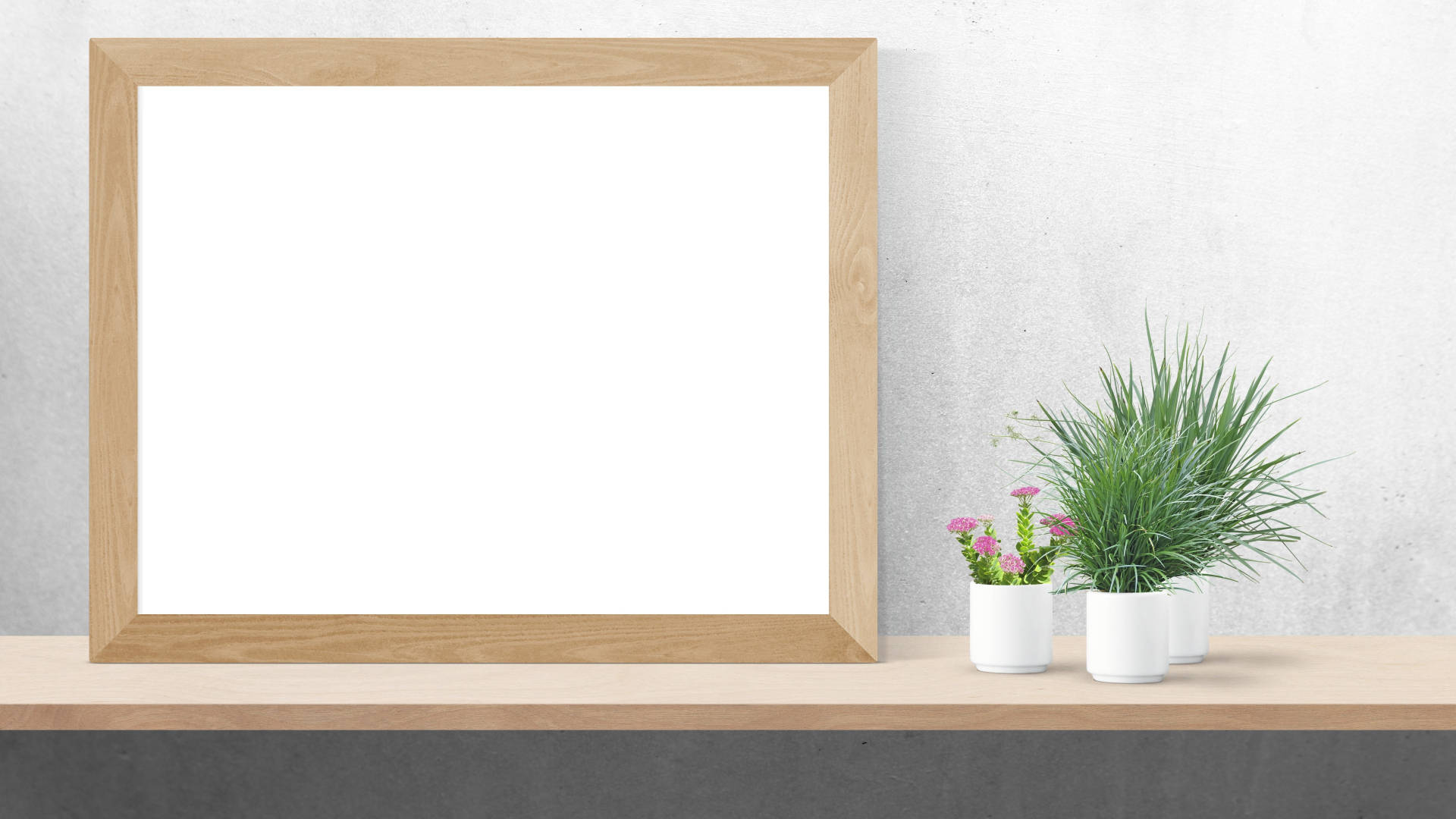 brown wooden frame, blank space, artistic mockup poster, Full HD Desktop Wallpaper