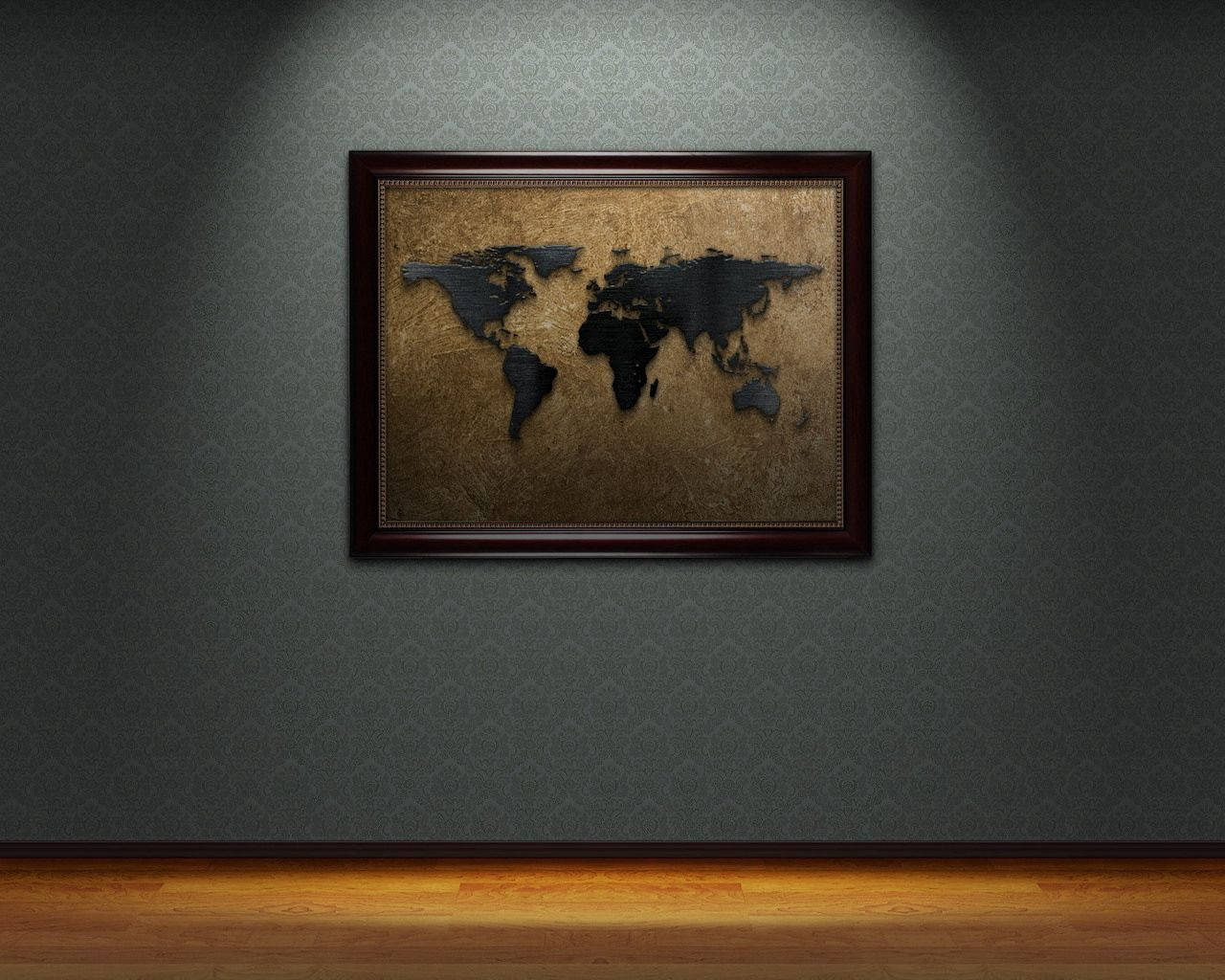 world map, black continents, textured gold background, HD Desktop Wallpaper