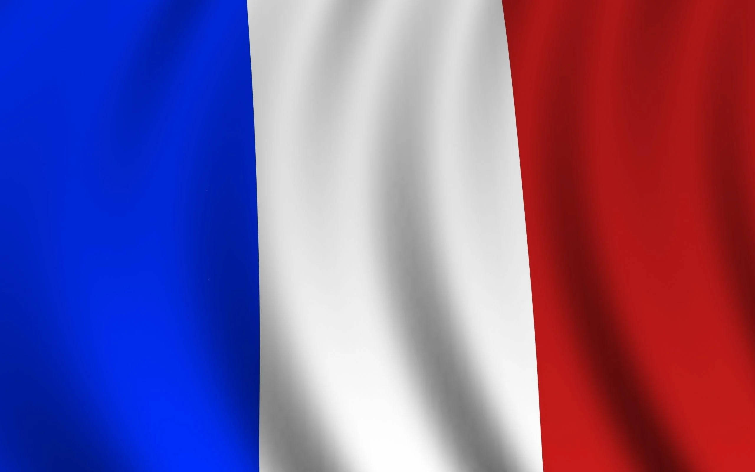 France flag, deep blue, white, 2K Desktop Wallpaper