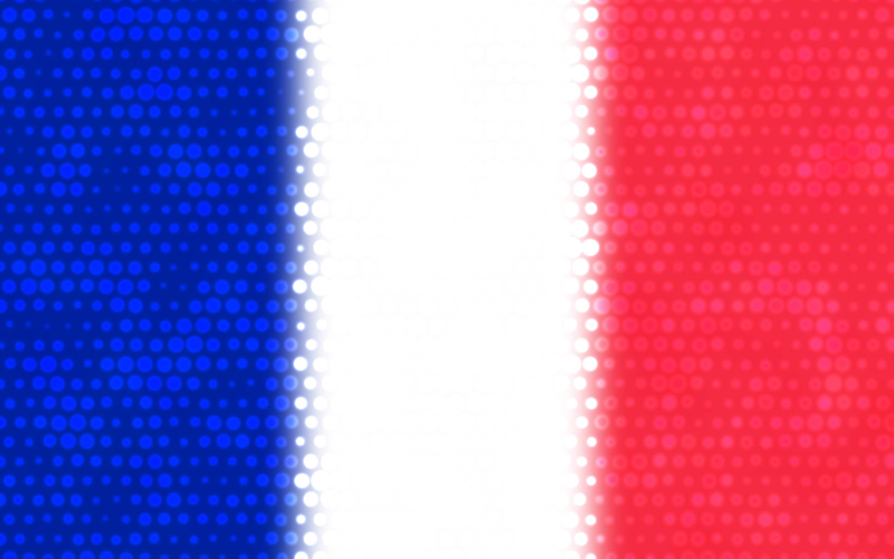 France flag, pixel art, halftone pattern, 2K Desktop Wallpaper