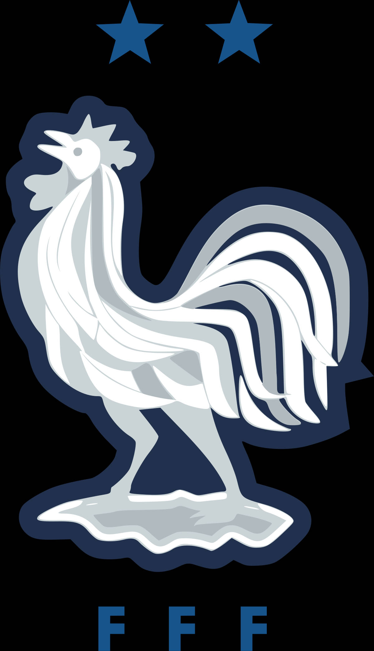 France National Football Team, rooster, blue stars, Full HD Phone Wallpaper