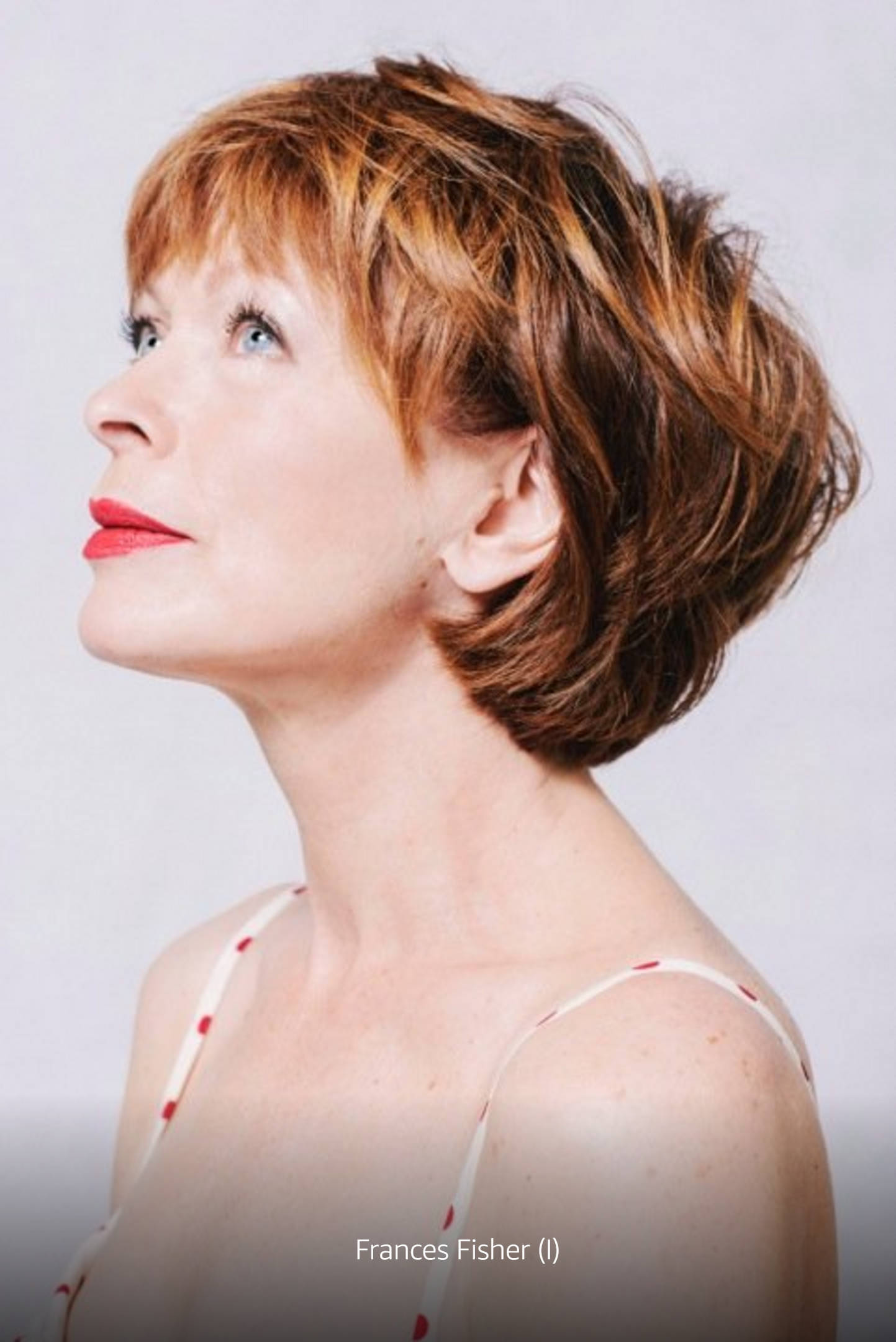 Frances Fisher, bob cut, auburn hair, Full HD Phone Wallpaper