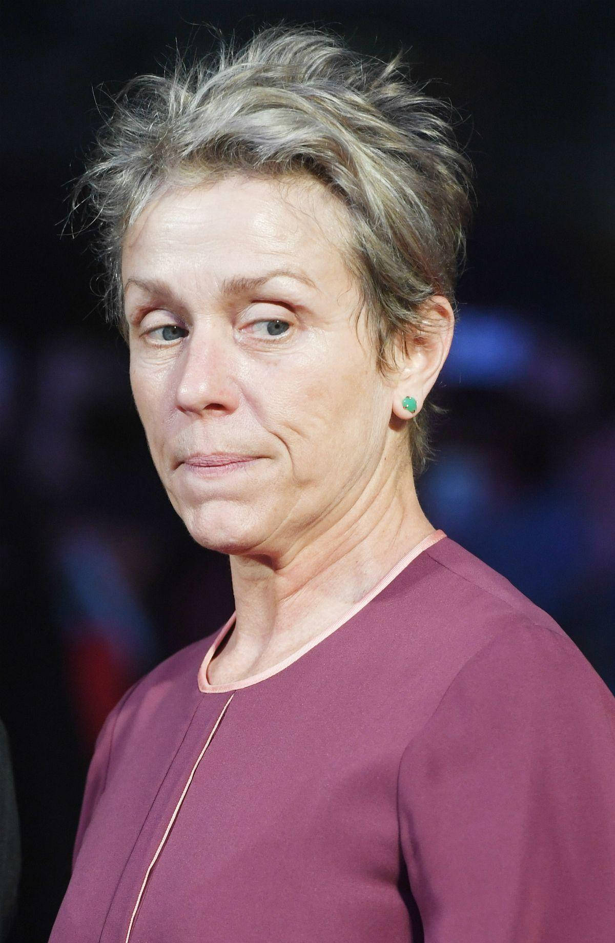 Frances McDormand, 61st BFI London Film Festival, maroon top, HD Phone Wallpaper
