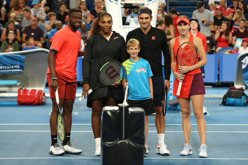 Frances Tiafoe, 2019 Hopman Cup, blue hard court, SD Desktop Wallpaper