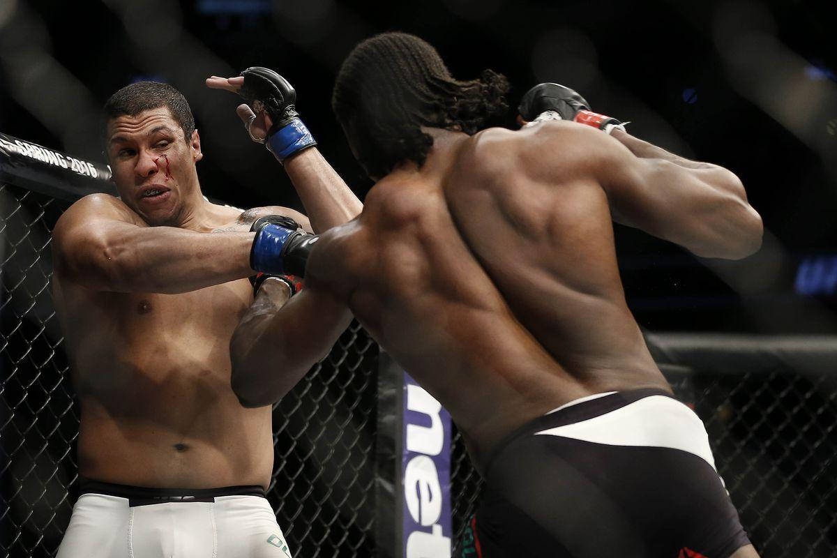 Francis Ngannou, cage, punch, SD Desktop Wallpaper