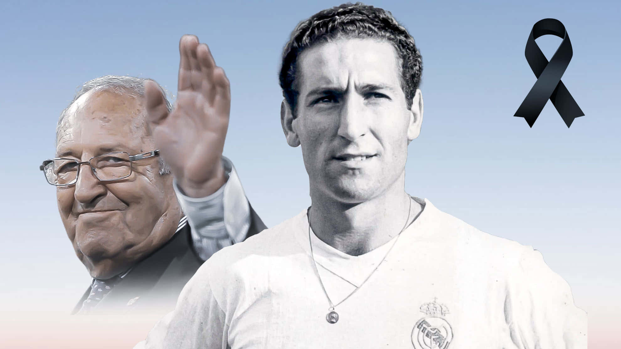 Francisco Gento, football jersey, black ribbon, Full HD Desktop Wallpaper