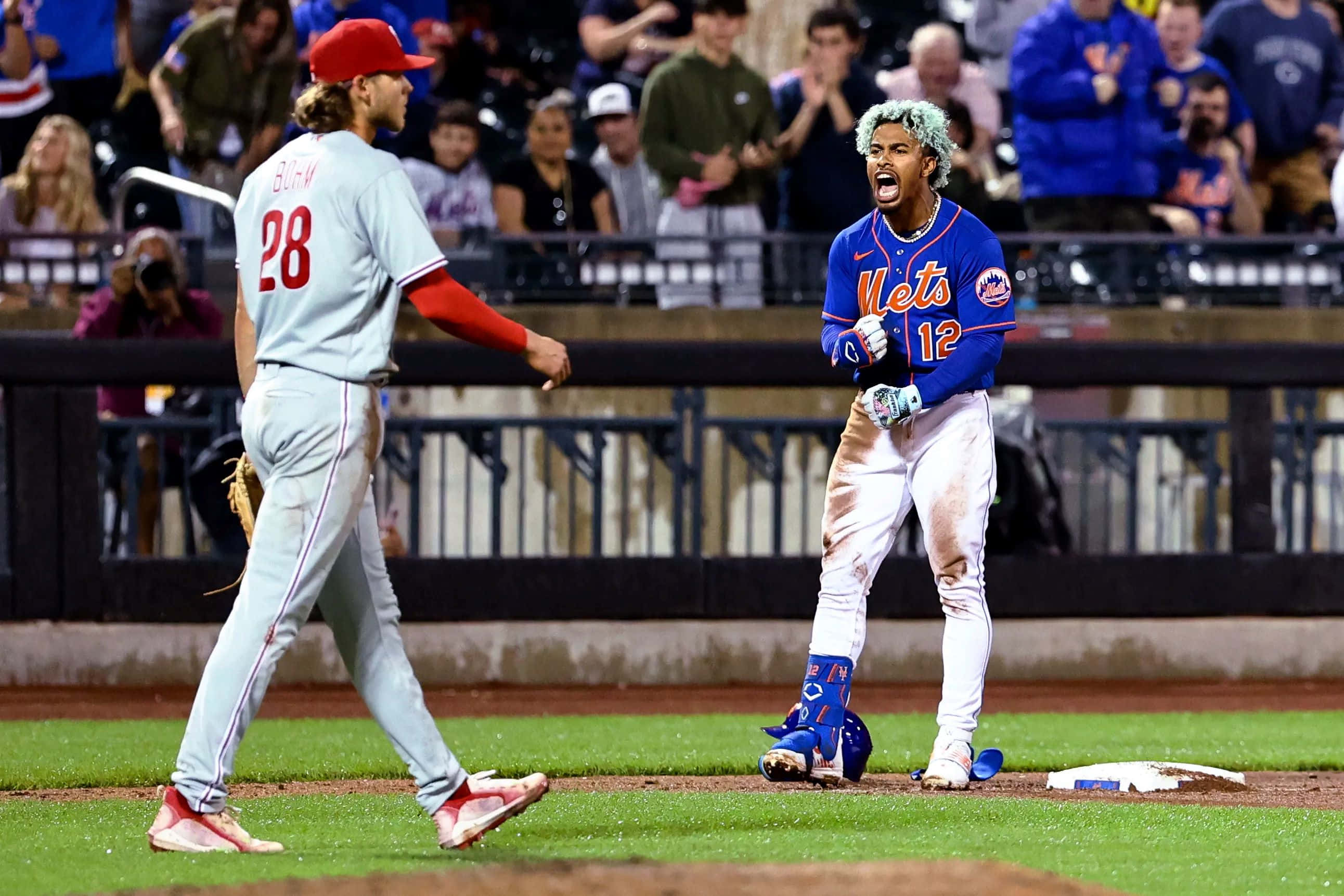 Francisco Lindor, blue Mets jersey, number 12, 2K Desktop Wallpaper