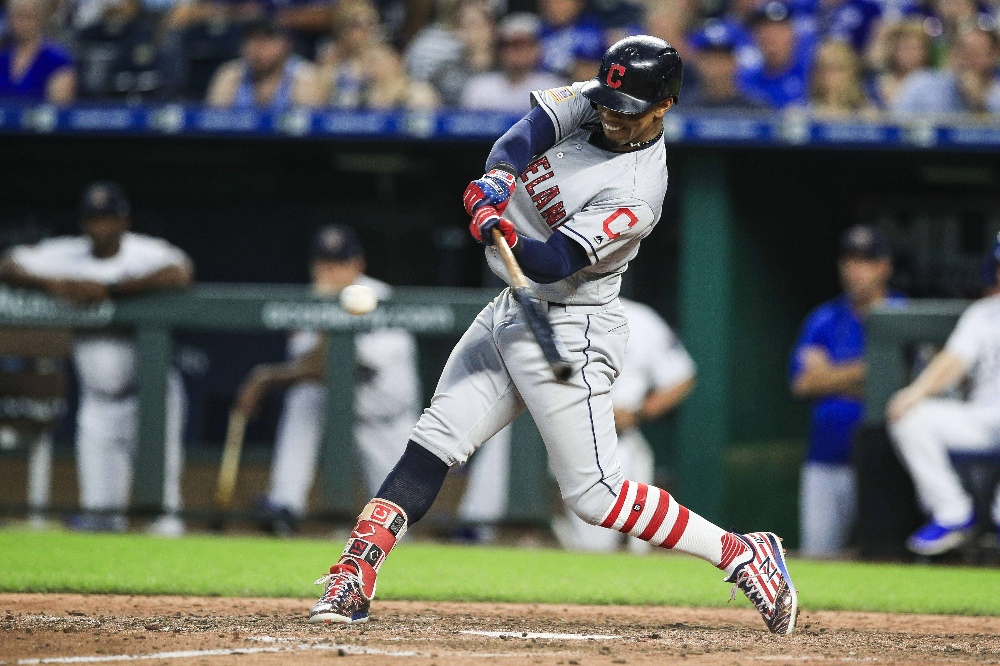 Francisco Lindor, grey uniform, bat, 2K Desktop Wallpaper