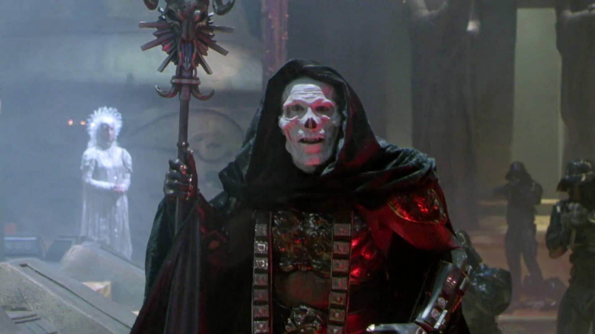Frank Langella, 1987 Masters of the Universe, black hooded robe, Full HD Desktop Wallpaper