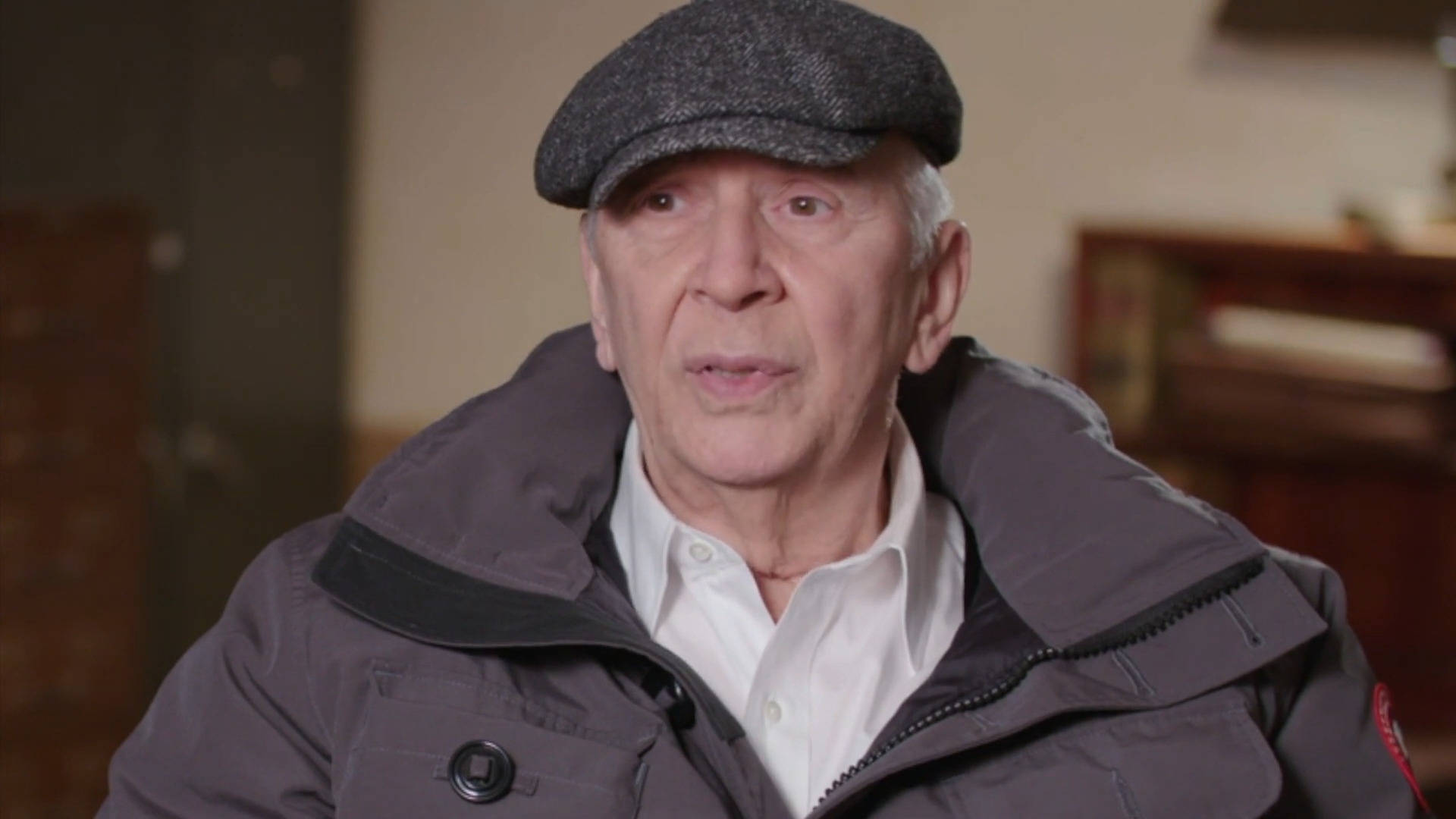 Frank Langella, grey coat, gray flat cap, Full HD Desktop Wallpaper