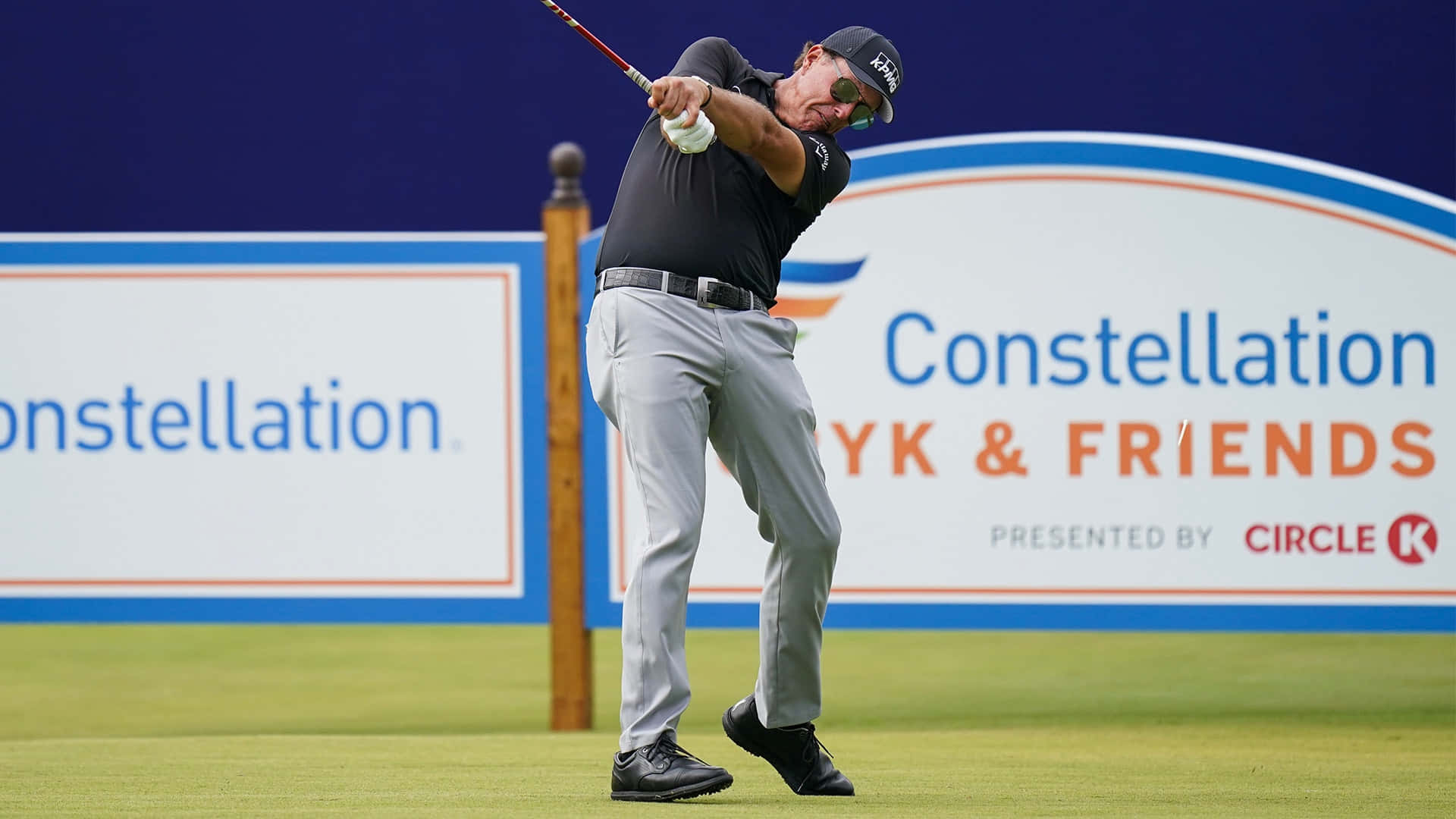 Frank Lickliter II, golfer, black shirt, Full HD Desktop Wallpaper