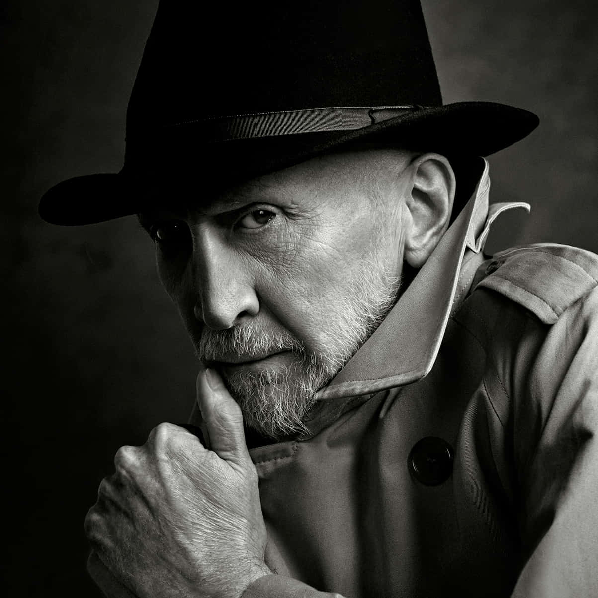 Frank Miller, bald man, gray beard, SD Desktop Wallpaper