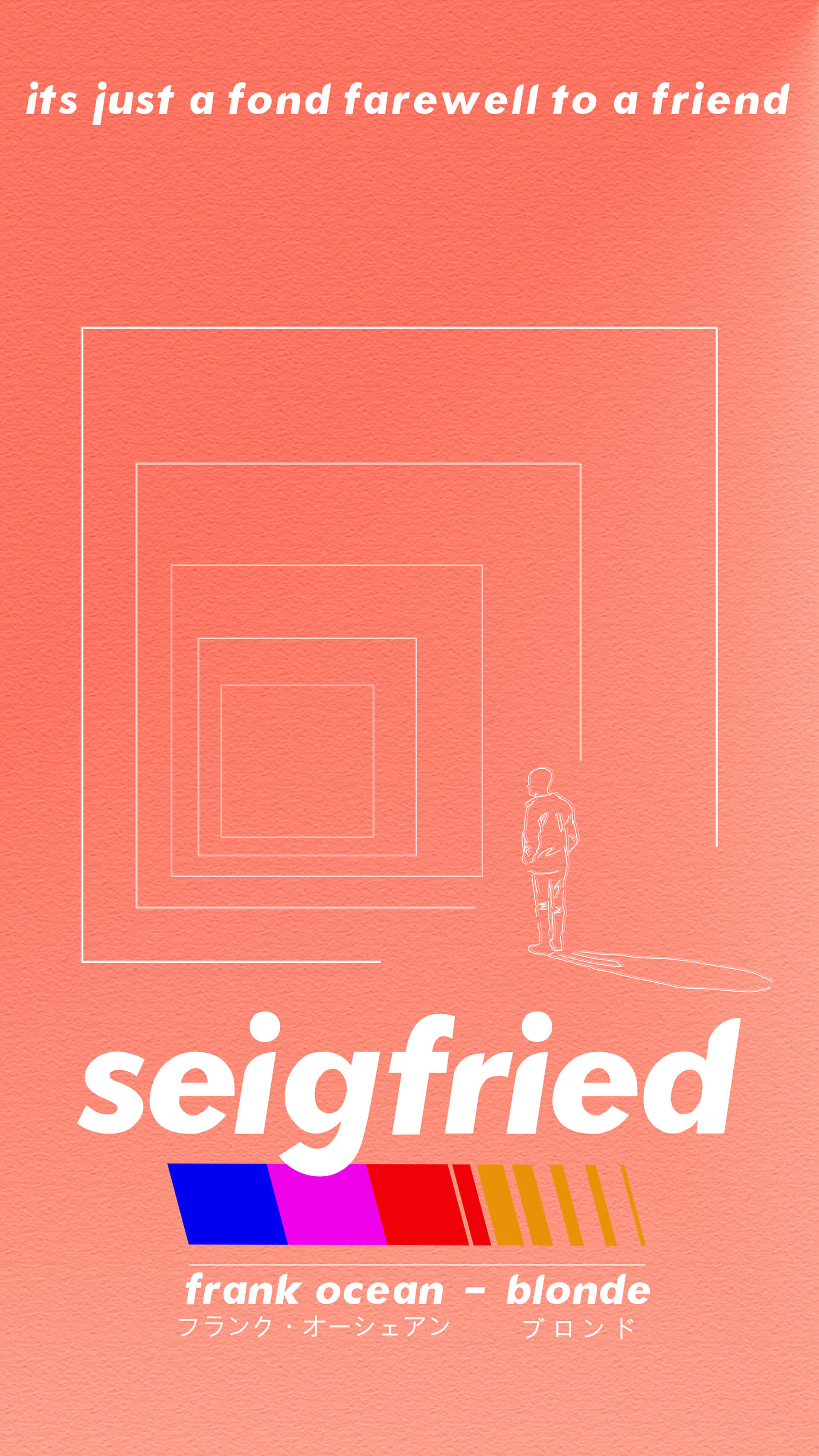Frank Ocean, Blonde, pink background, 2K Phone Wallpaper