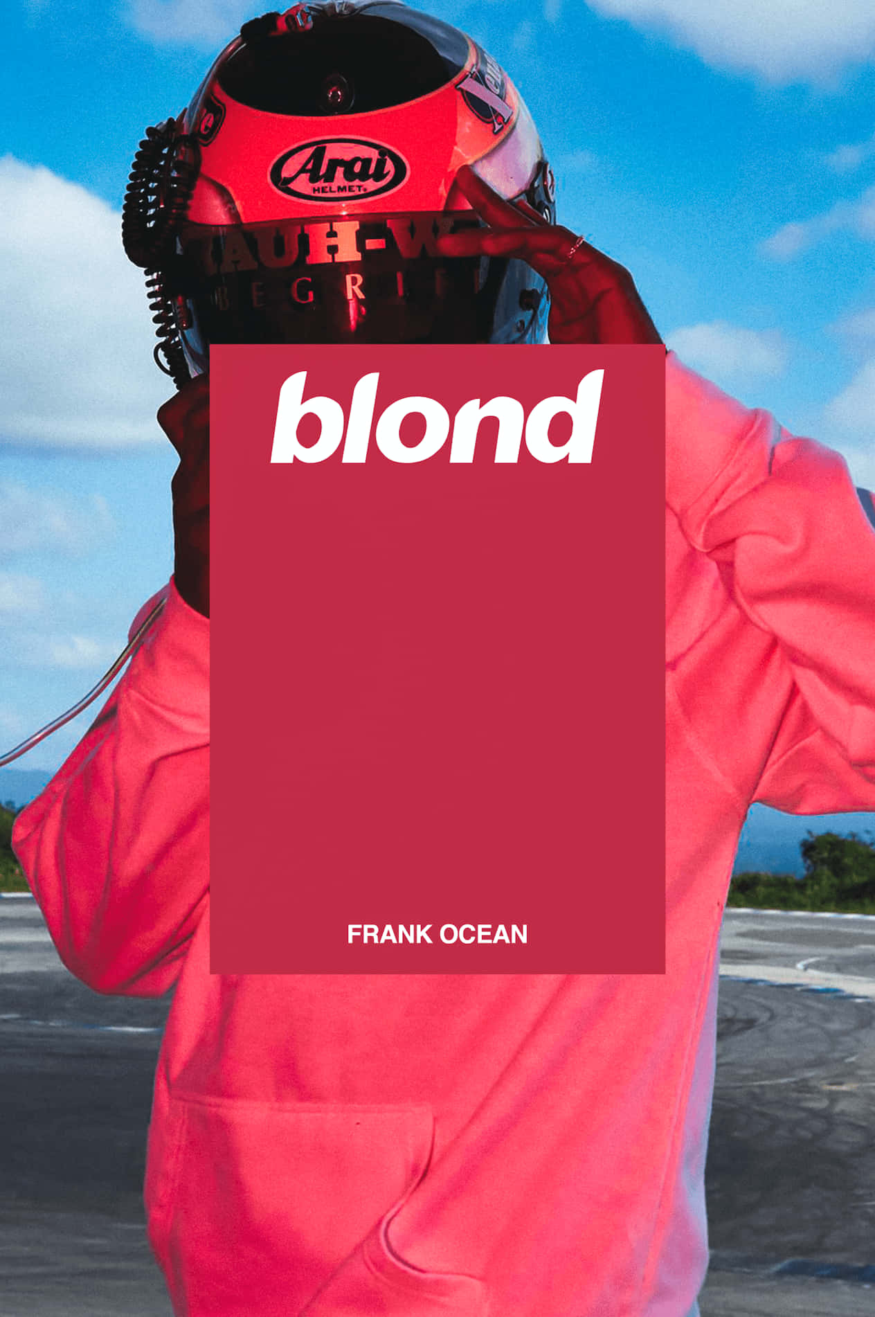 Frank Ocean, Blonde, red racing helmet, HD Phone Wallpaper