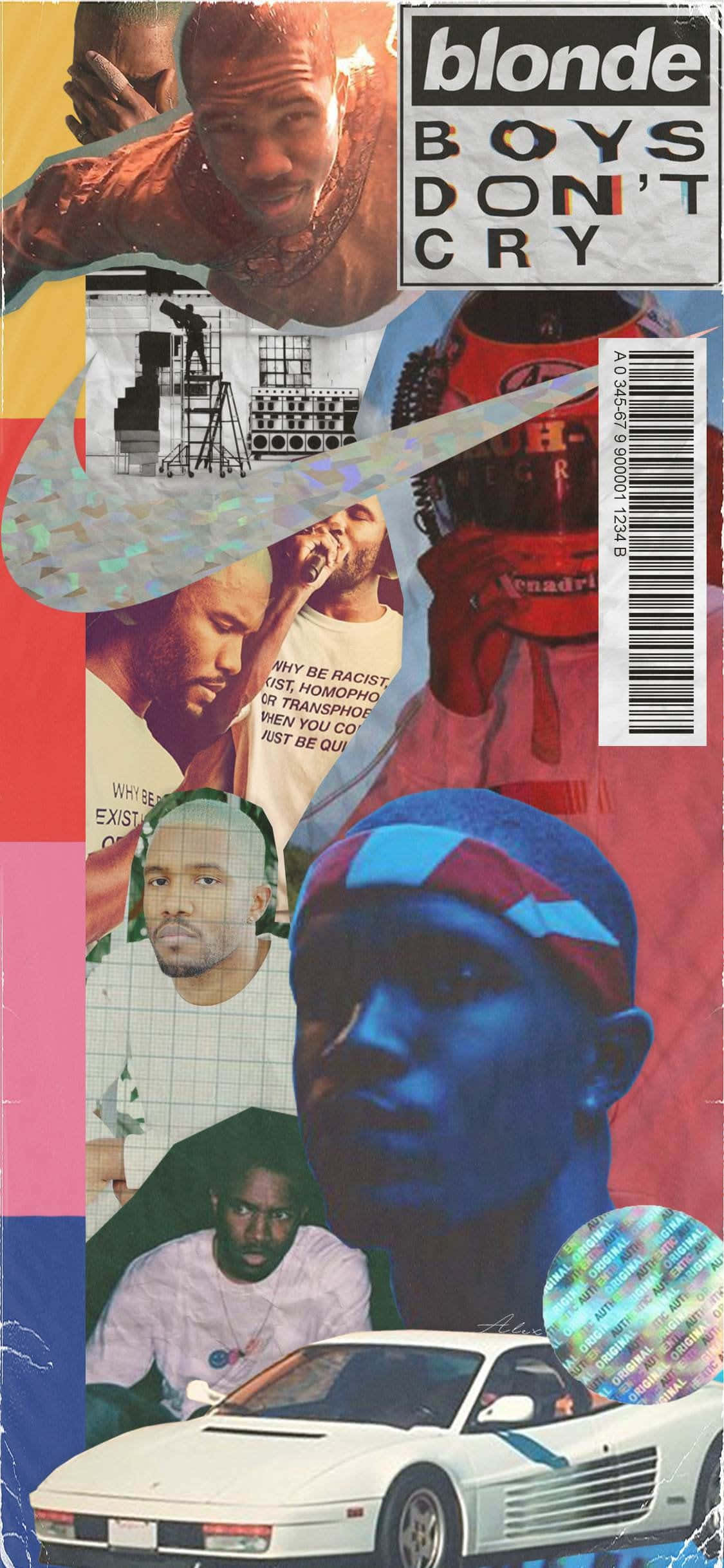 Frank Ocean, pink-tinted blur, glitchy, Full HD Phone Wallpaper